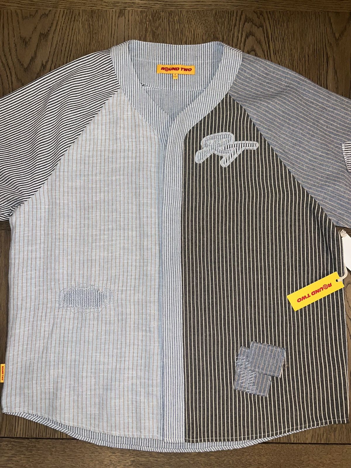 Round Two Round Two x Sean Wotherspoon Patchwork Baseball Tee Size US L / EU 52-54 / 3 - 6 Thumbnail