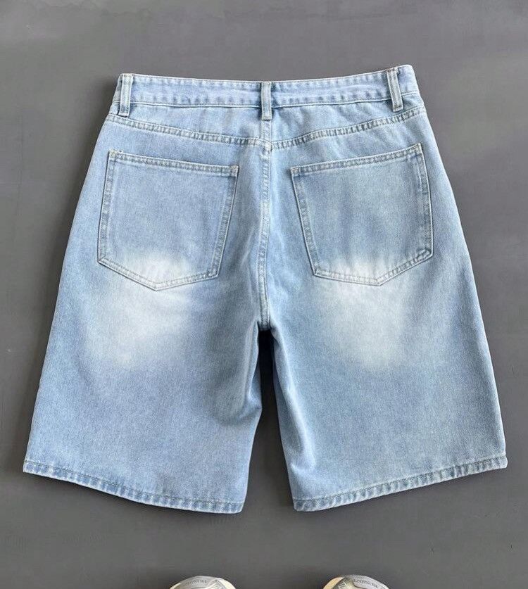Jean Mayuko x Ruuko Letter print street jeans denim shorts Size US 36 / EU 52 - 2 Thumbnail
