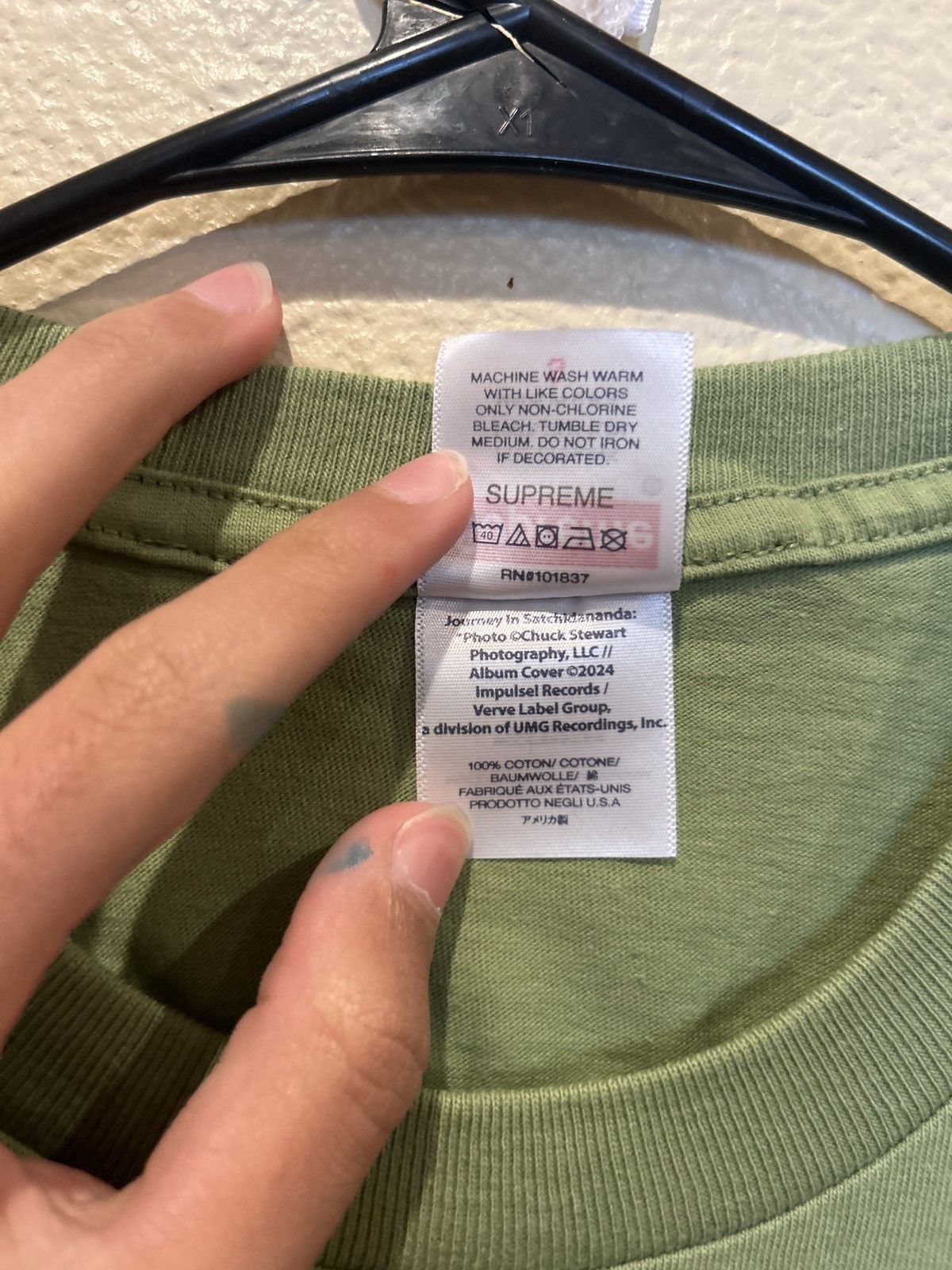 Supreme Supreme Satchidananda Tee Size US S / EU 44-46 / 1 - 3 Thumbnail