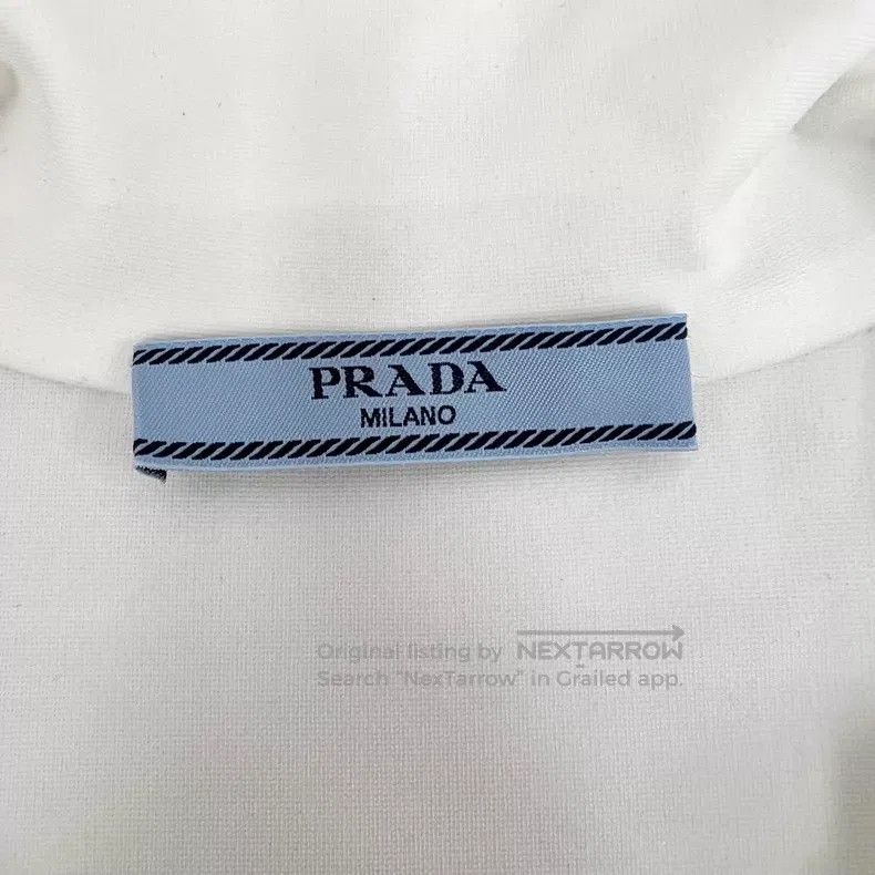 Prada Prada 23 white triangle semi-zipper design long-sleeved kn Size XS / US 0-2 / IT 36-38 - 6 Thumbnail
