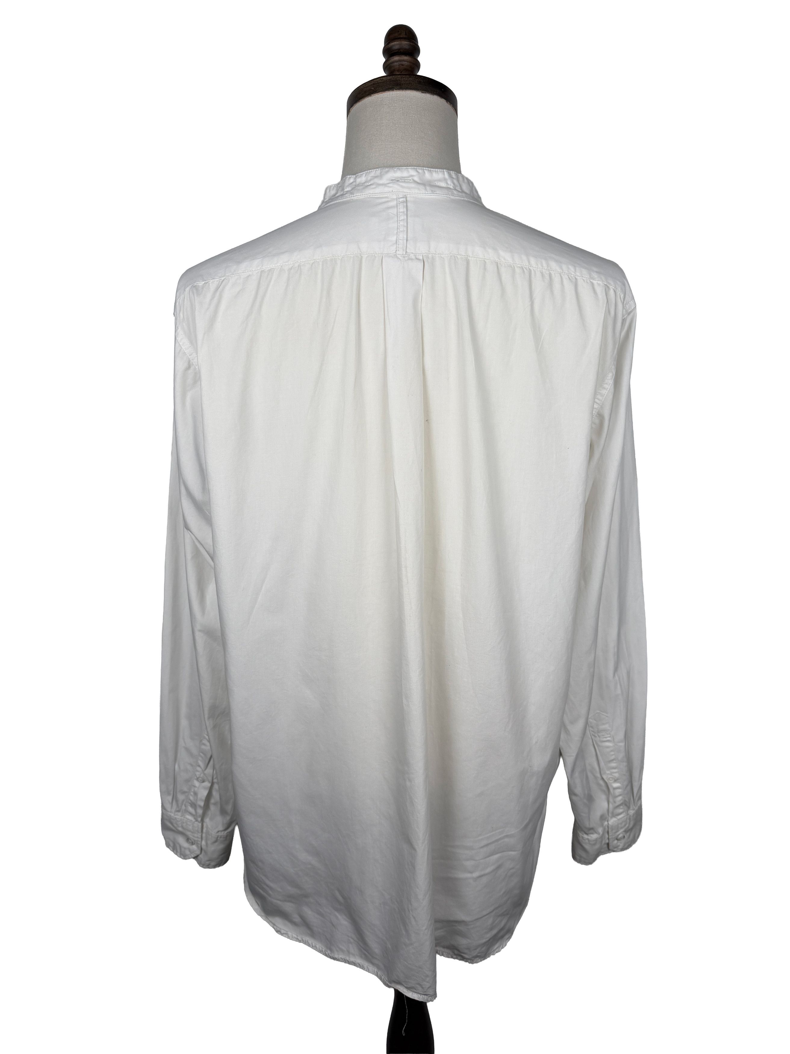 Engineered Garments 100s 2Ply Broadcloth Banded Collar Shirt Size US XL / EU 56 / 4 - 2 Thumbnail