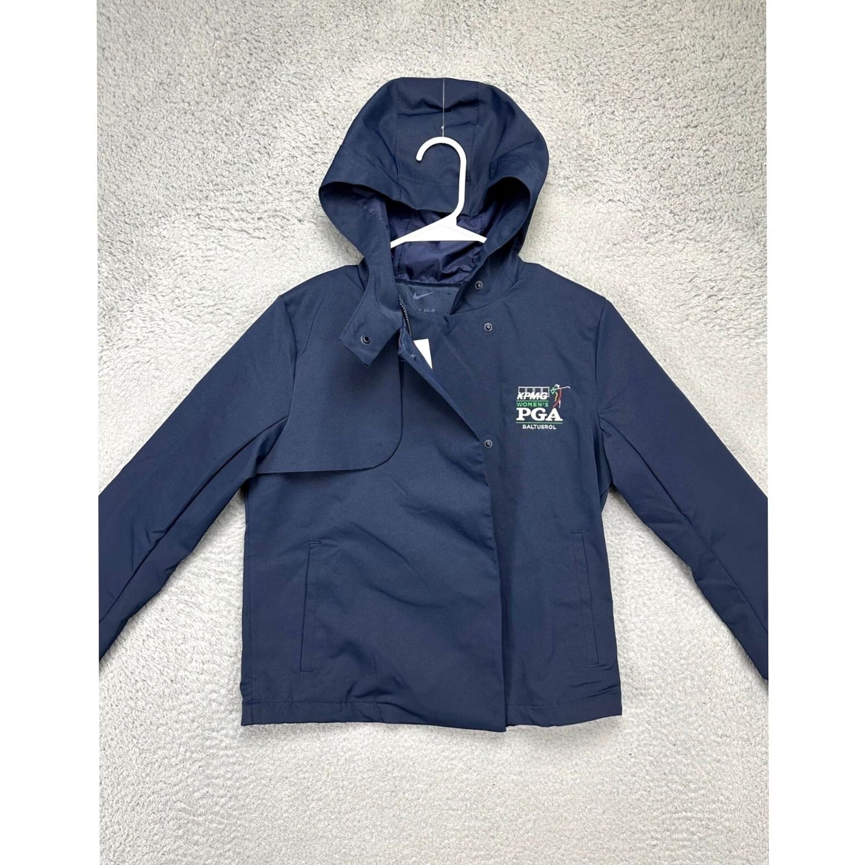 Nike VINTAGE Nike Repel Jacket Womens XS Blue PGA Baltusrol Snap Hoodie Waterproof Ladies NEW Size XS / US 0-2 / IT 36-38 - 3 Thumbnail