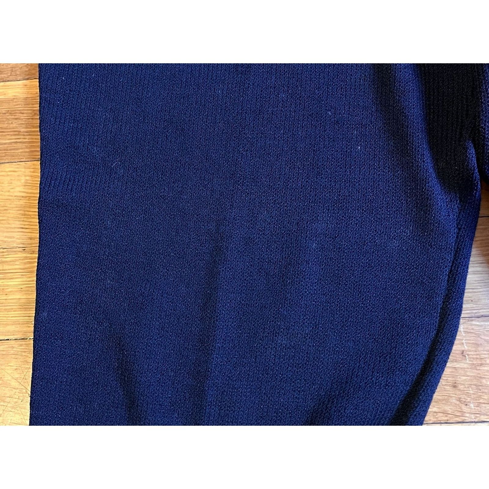 St. John St. John Collection Santana Knit Stretch Pants Women’s 4 Black Dress Pants Slim Straight Waist 24" Inseam 26" Wool Pleated Burnished Size 27" / US 4 / IT 40 - 6 Thumbnail