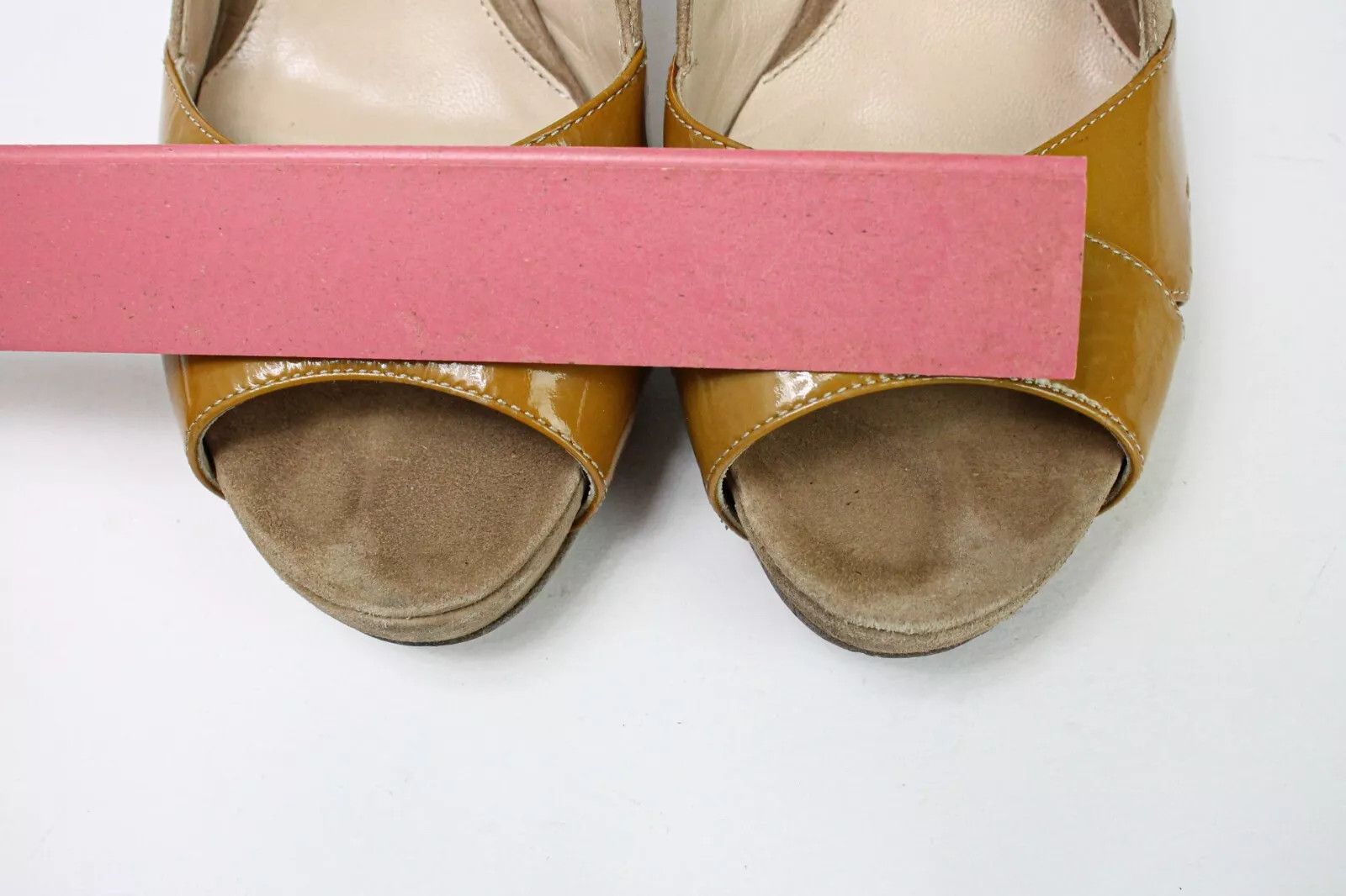 Fendi FENDI Women's EU 38 Peep Toe Patent & Suede Leather Heel Size US 8 / IT 38 - 14 Thumbnail