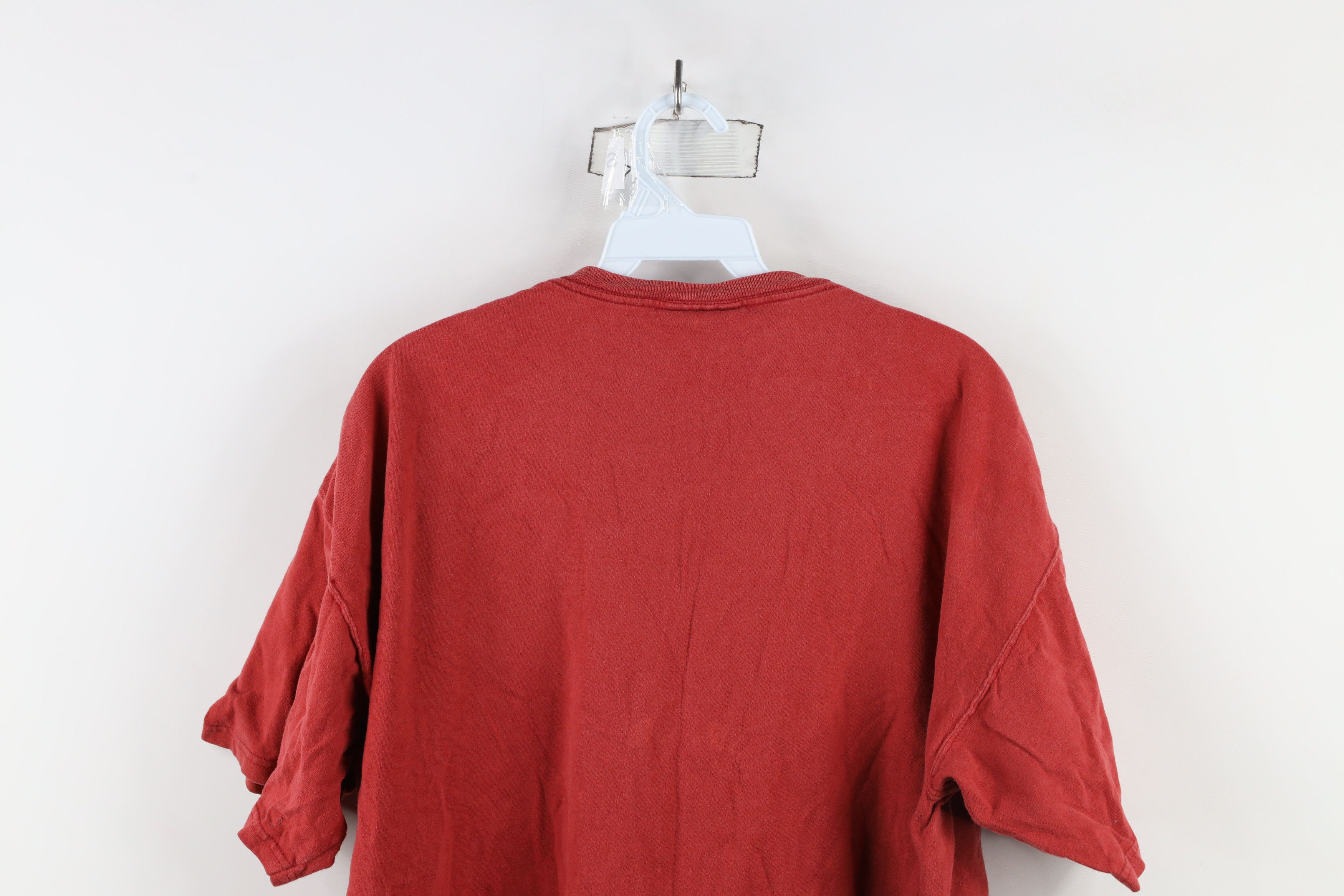 Russell Athletic × Vintage Vintage 90s Russell Athletic Blank Pocket T-Shirt Red Cotton Size US L / EU 52-54 / 3 - 13 Thumbnail