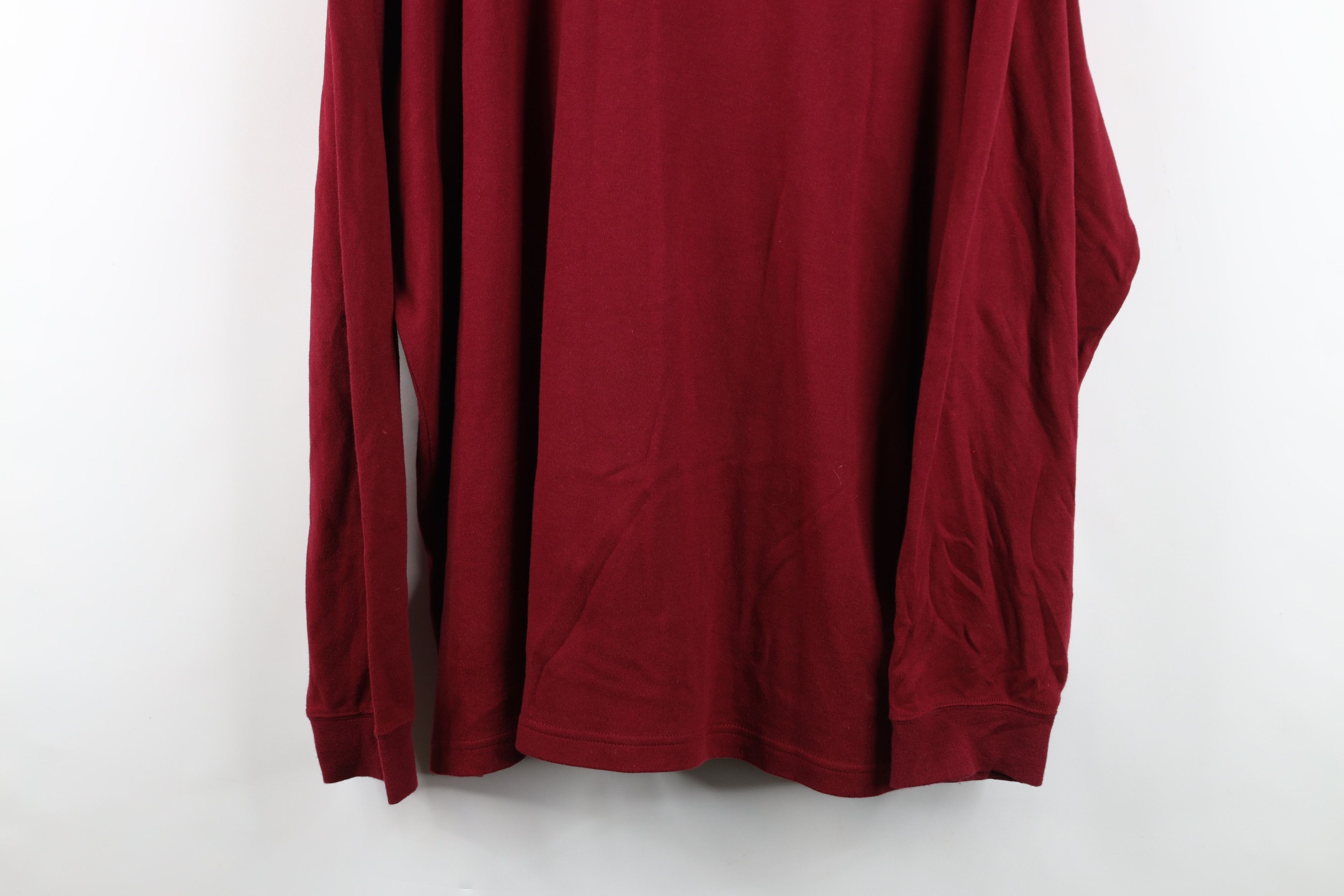 Eddie Bauer Vintage 90s Eddie Bauer Mock Neck Long Sleeve T-Shirt Red Size US XL / EU 56 / 4 - 3 Thumbnail