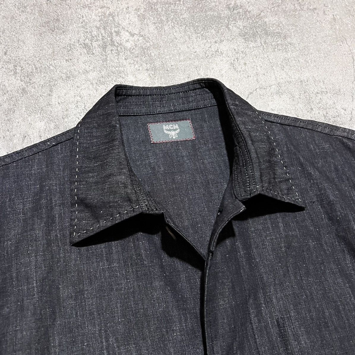 MCM MCM Indigo Cotton Linen Blend Light Chore Jacket Size US L / EU 52-54 / 3 - 3 Thumbnail