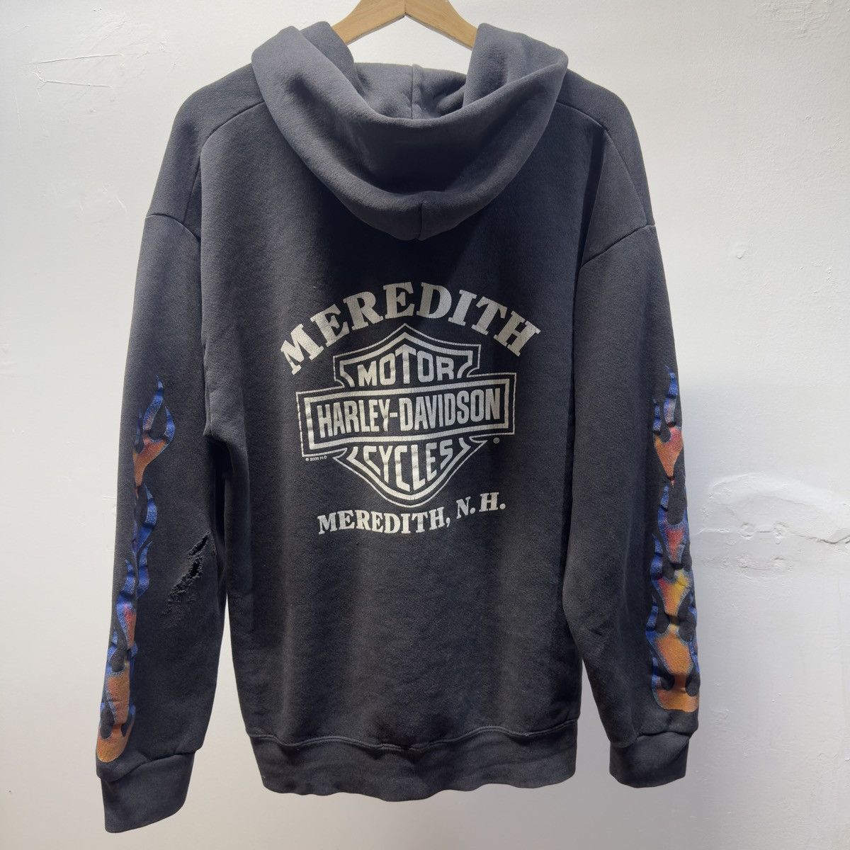 Harley Davidson Harley Davidson Flame Zip Hoodie ERD Grunge Chrome WCC Size US L / EU 52-54 / 3 - 8 Thumbnail