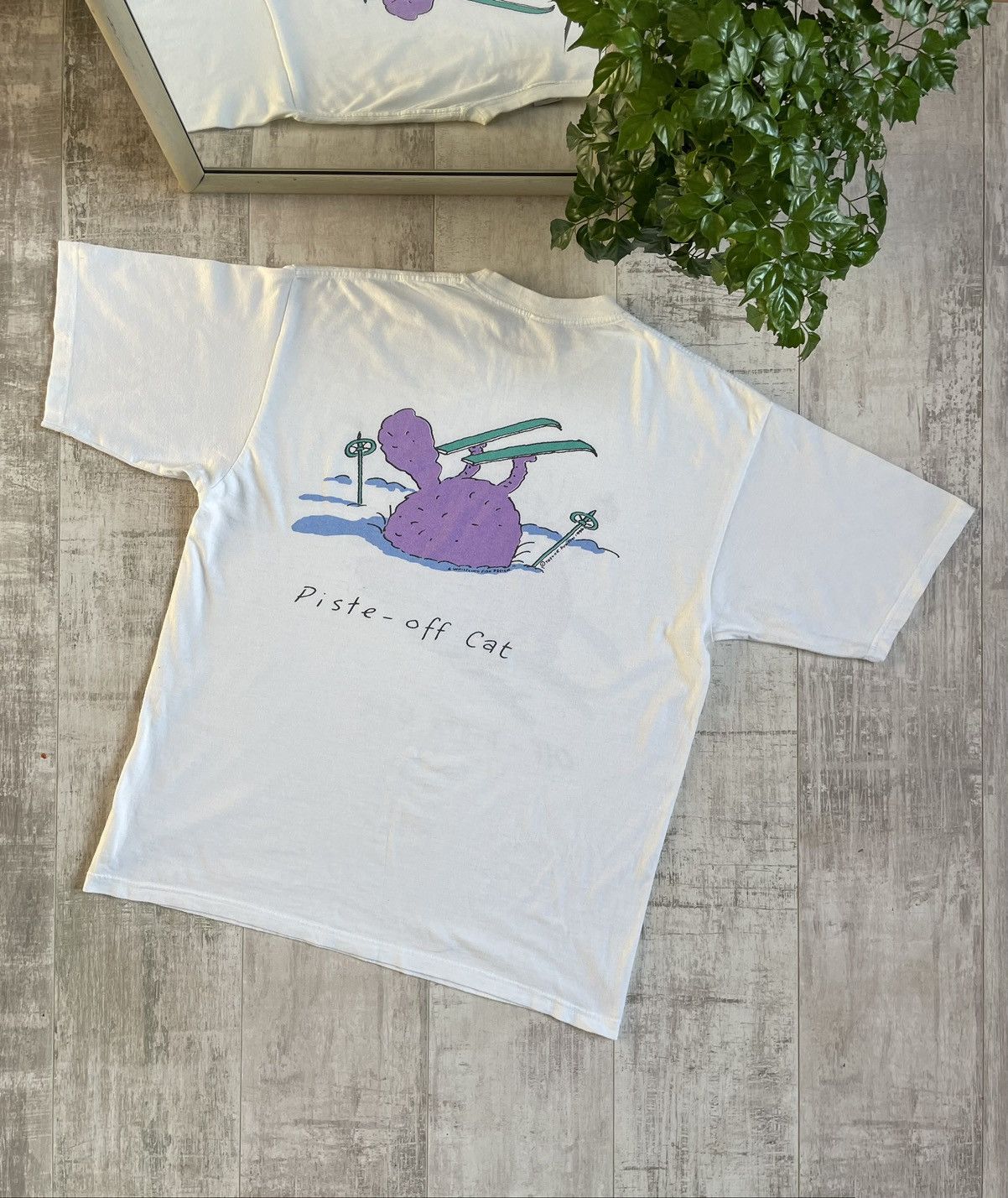 Vintage 1996 Off - Piste Cat Vintage T-Shirt Trevor Dunton VERY RARE Size US L / EU 52-54 / 3 - 2 Thumbnail