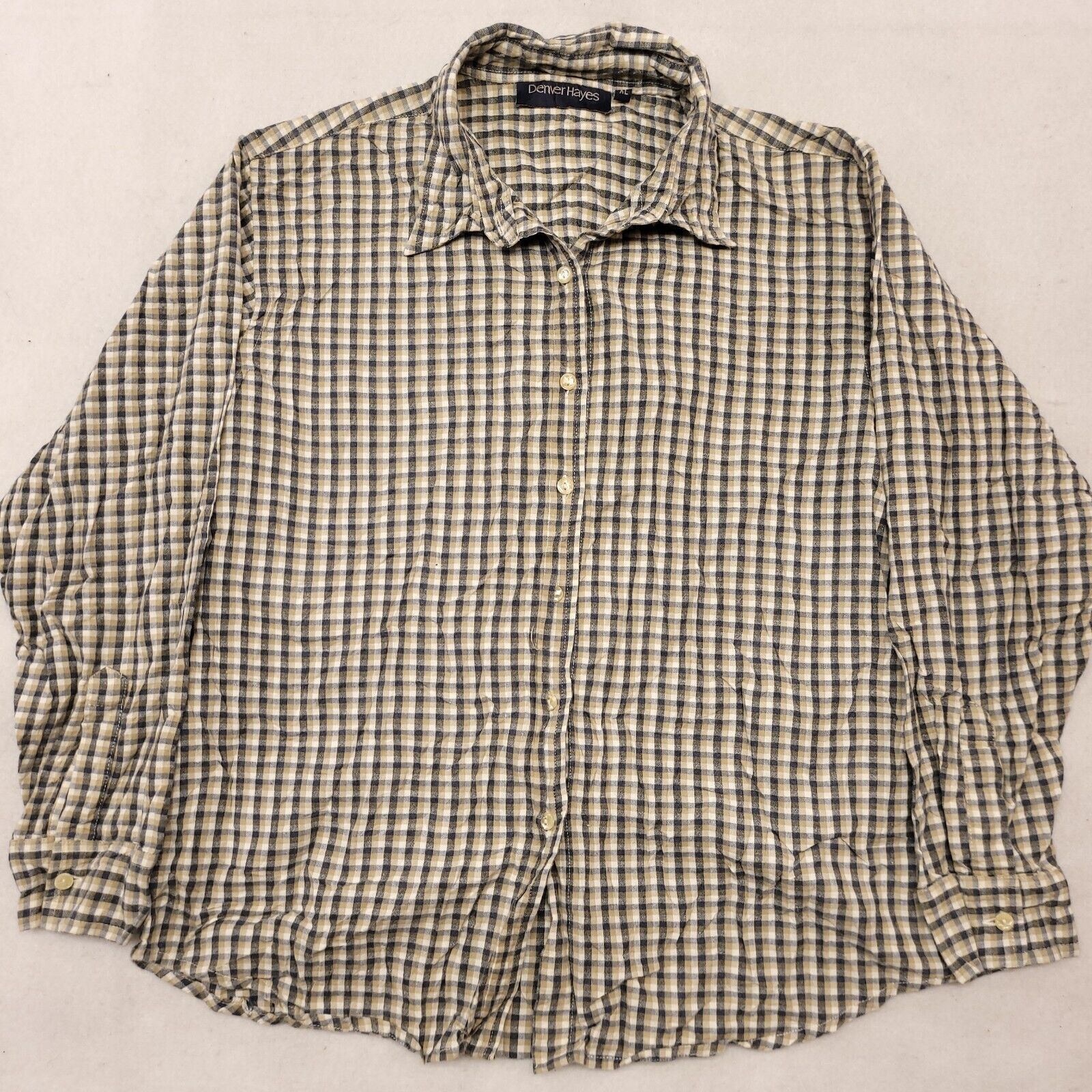 Denver Hayes Denver Hayes Flannel Button Up Shirt Mens Size XL Green Size US XL / EU 56 / 4 - 2 Thumbnail