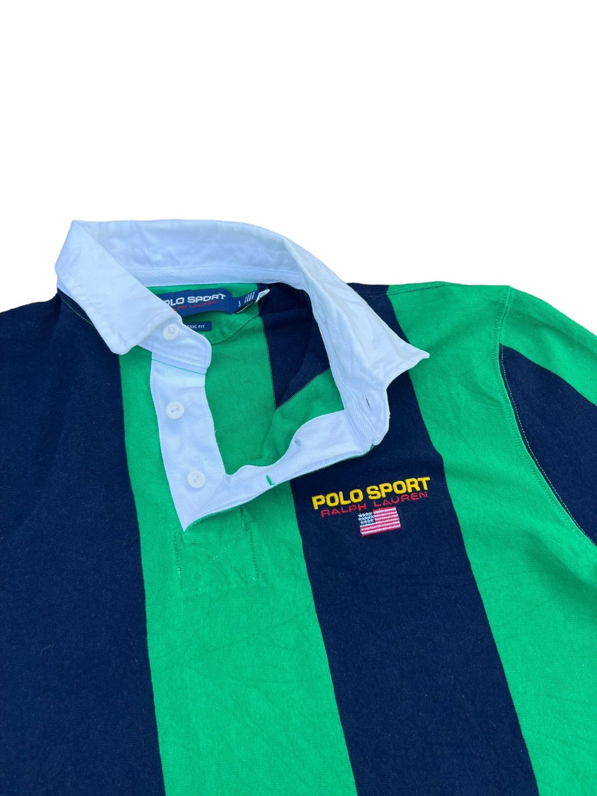 Polo Ralph Lauren Polo Sport Ralph Lauren USA Flag Color Block Rugby Shirt Size US L / EU 52-54 / 3 - 5 Thumbnail