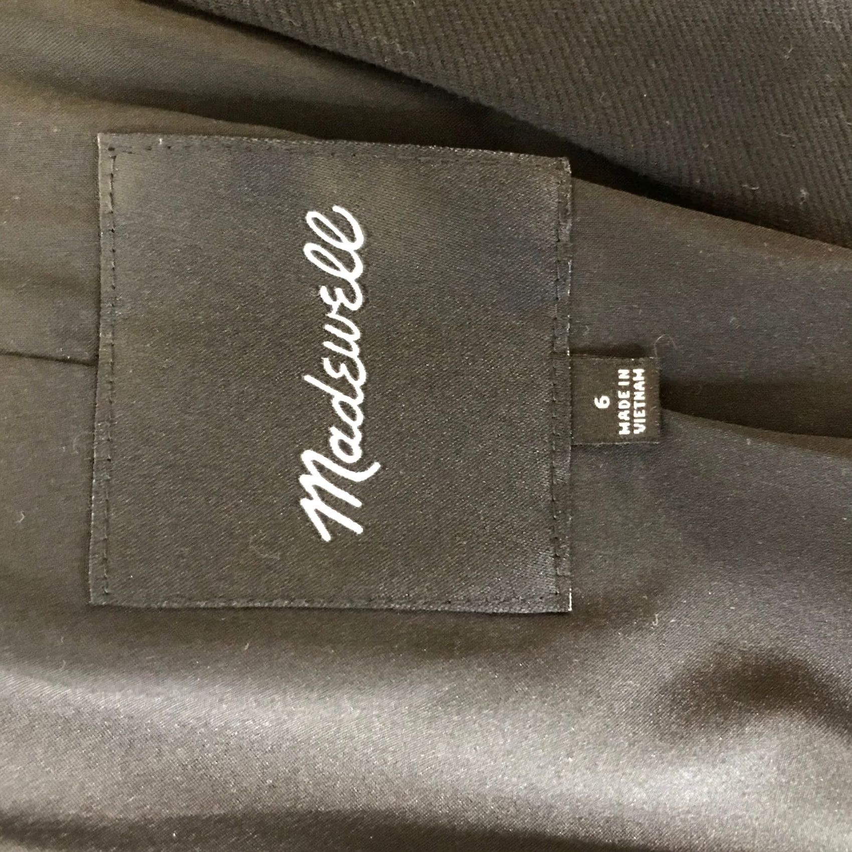 Madewell Madewell Black Collarless Single Button Blazer Jacket Women 6 Regular Long Sleeve Tailored Viscose Blend/0? Size M / US 6-8 / IT 42-44 - 7 Thumbnail