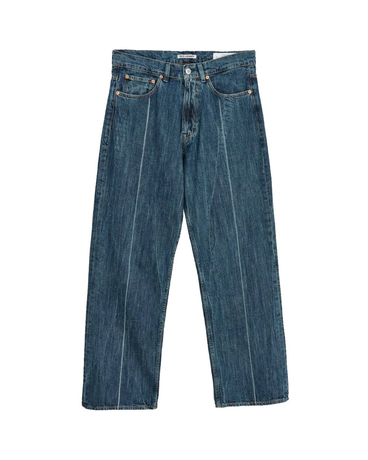 Our Legacy Linear cut stripe denim