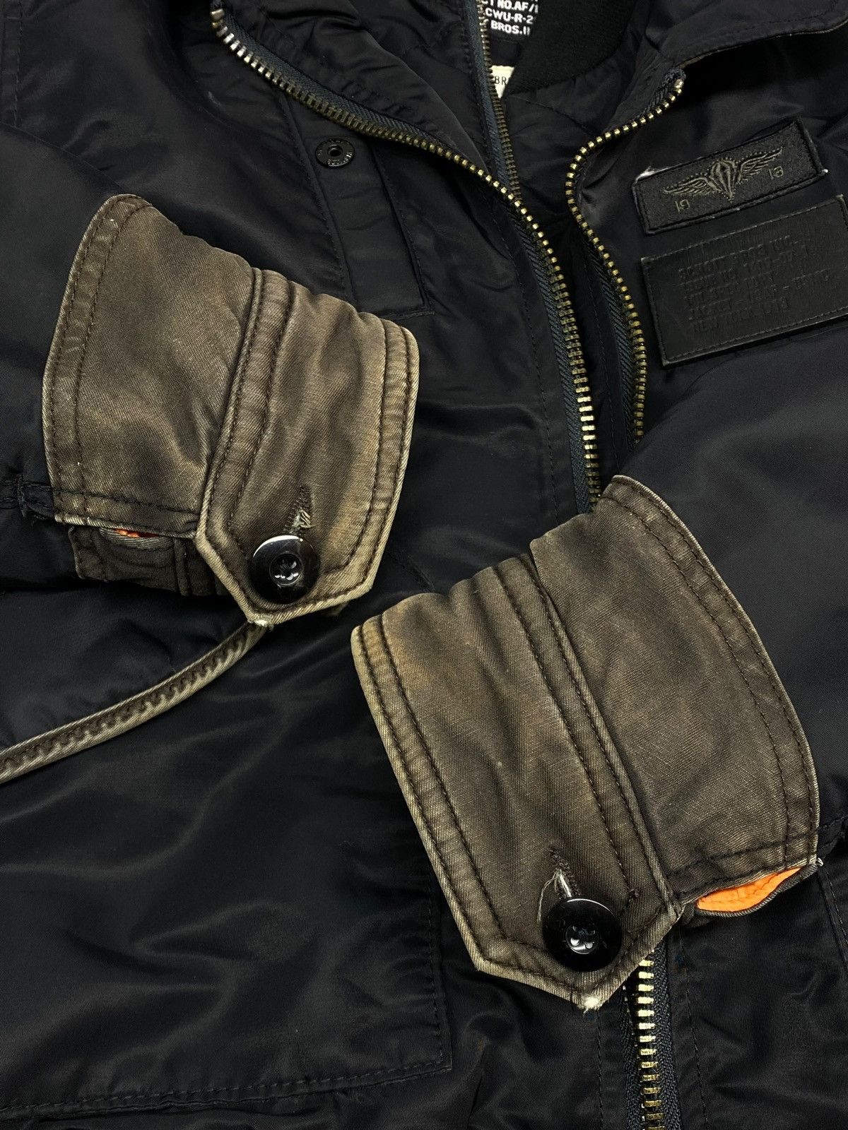 Schott 🔥 SCHOTT NYC CWU-R BOMBER JACKET DISTRESSED CUFFS VTG STYLE Size US M / EU 48-50 / 2 - 24 Thumbnail