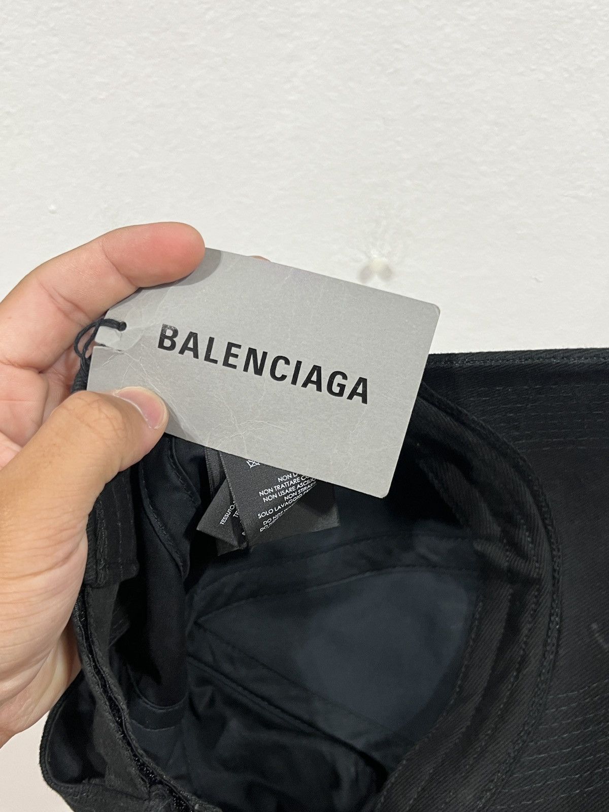 Balenciaga Balenciaga Crew Embroidered Black Cap Size ONE SIZE - 7 Thumbnail