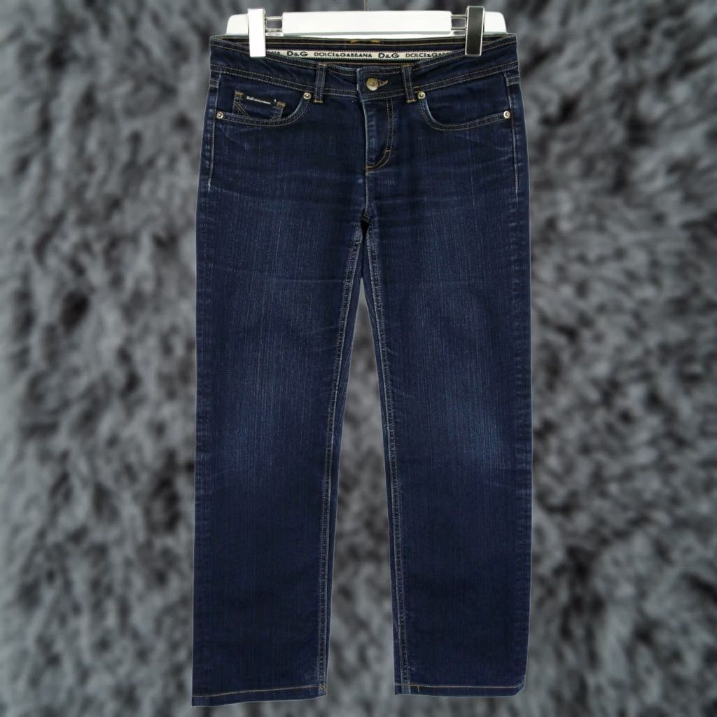 Dolce & Gabbana DOLCE & GABBANA Low Rise Regular Fit Jeans Women's W28 Whiskers Faded Denim Size 28" / US 6 / IT 42 - 1 Thumbnail