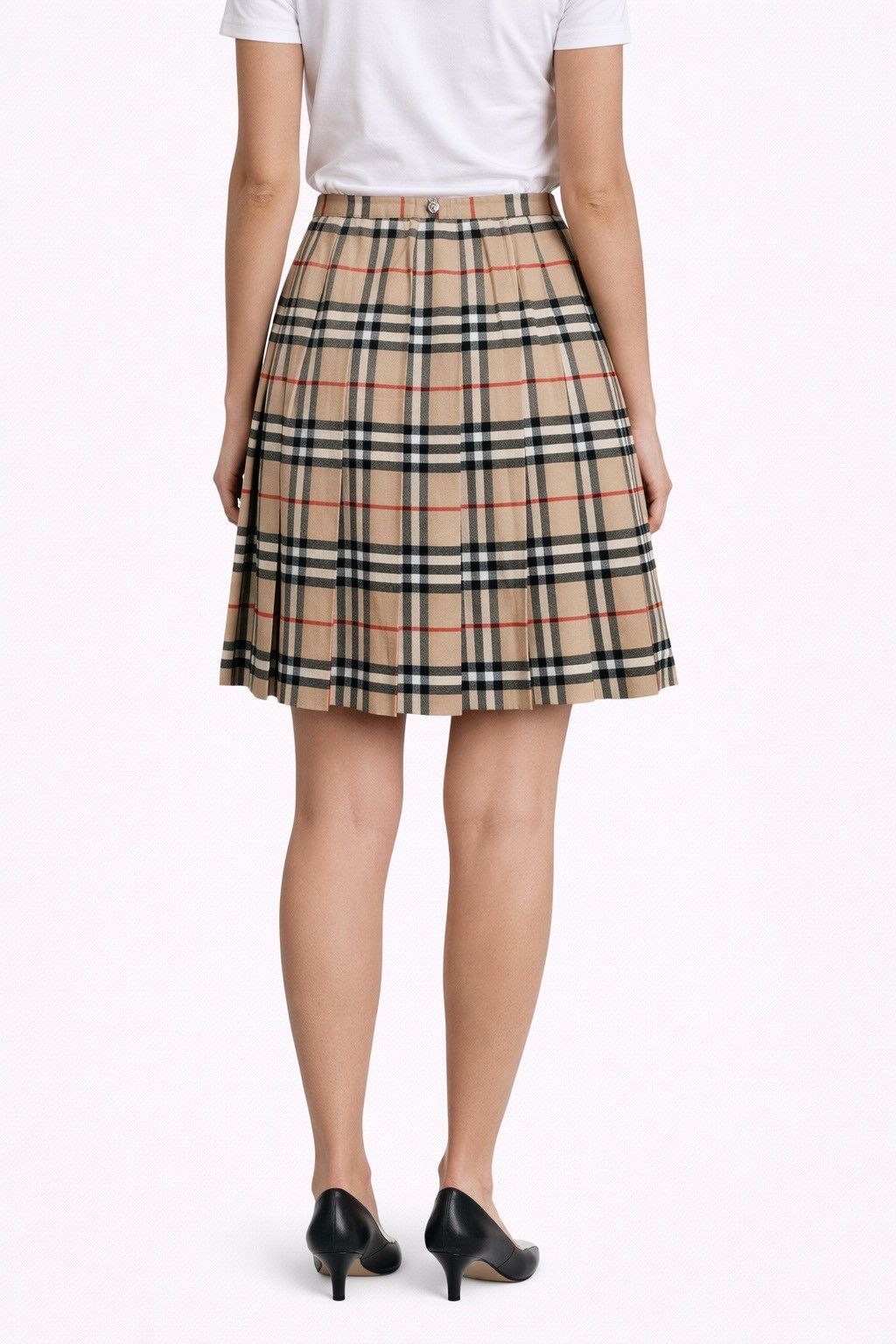 Burberry Vintage Burberrys Nova Check Pleated Skirt | Wool Blend Size 27" / US 4 / IT 40 - 2 Thumbnail