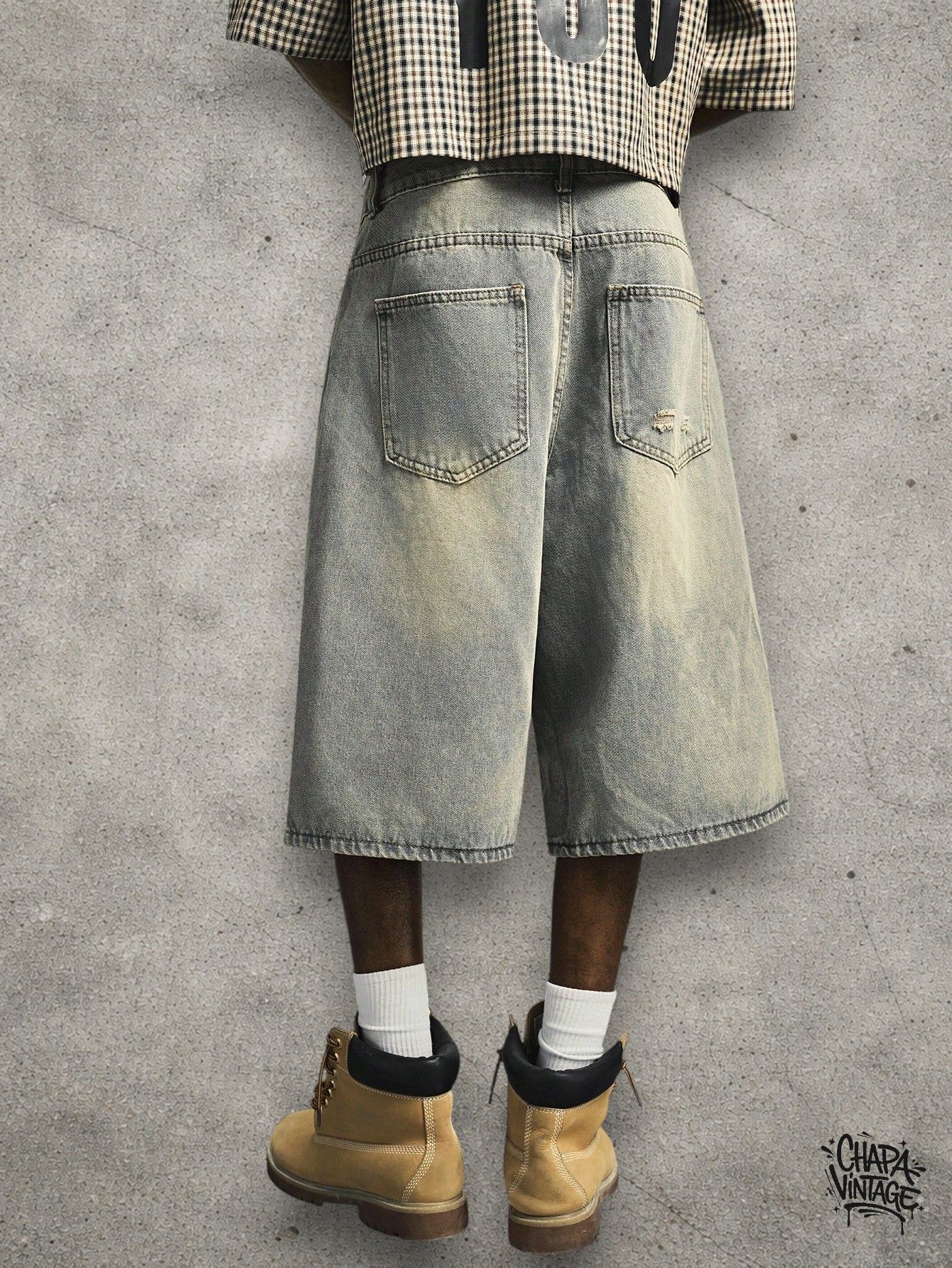 Vintage Washed denim jorts Size US 32 / EU 48 - 2 Thumbnail