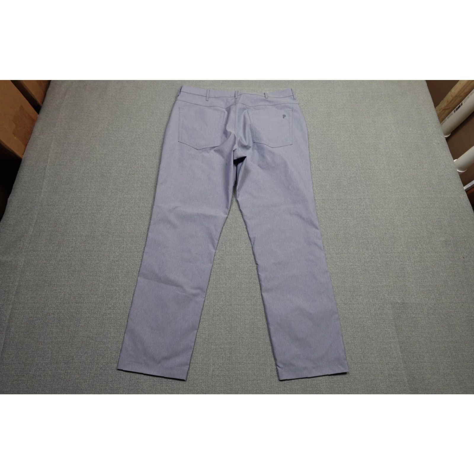 Vintage Public Rec Chino Pants Mens 36x32 Blue Straight Leg Casual Performance Travel Pants Mens Blue Flat Front Zip Fly 5-Pocket Logo Wide Range of Seasons Size US 36 / EU 52 - 4 Thumbnail