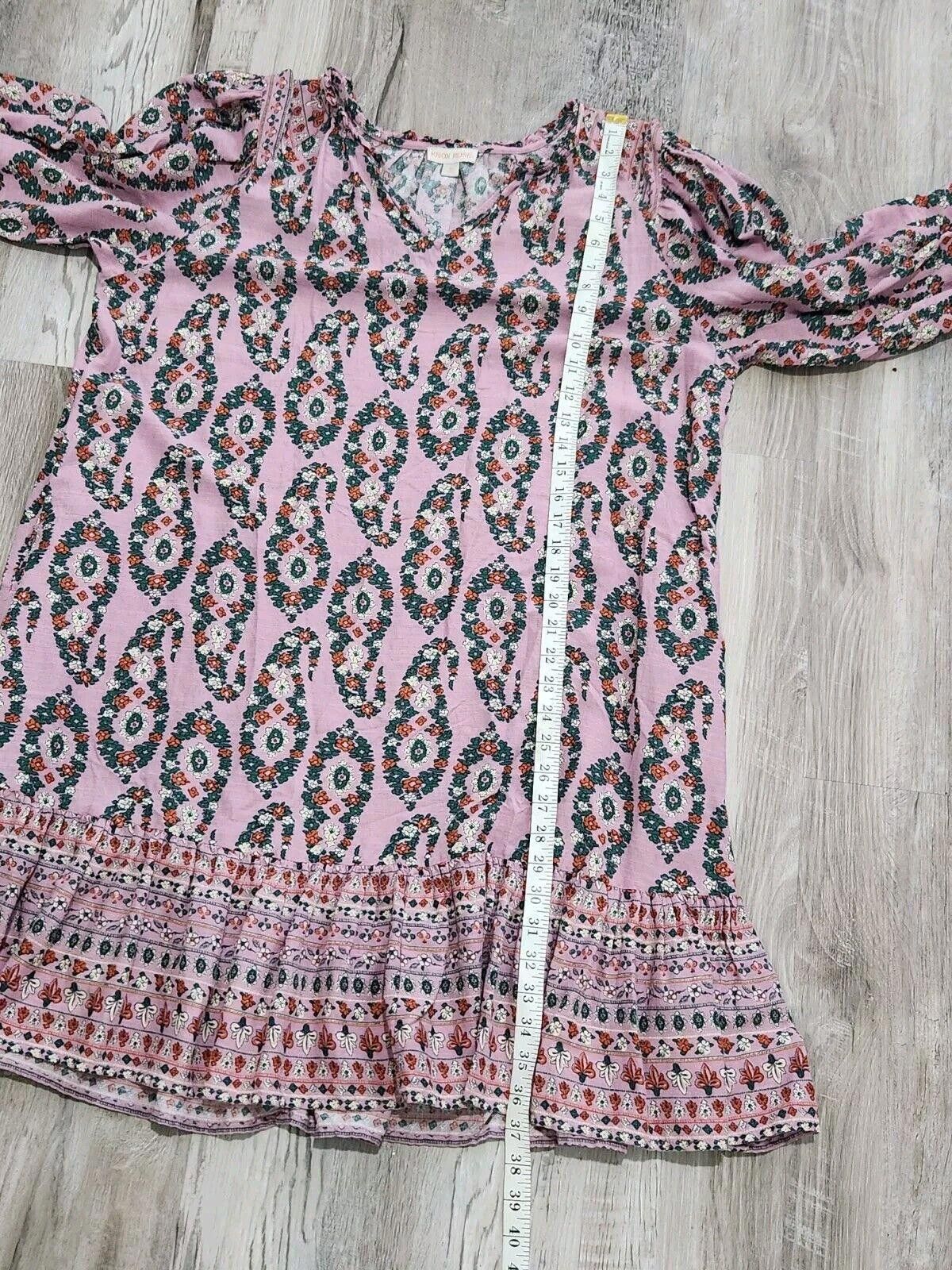 Designer Knox Rose Dress Medium Purple Floral Peasant Boho Hippie Size M / US 6-8 / IT 42-44 - 5 Thumbnail