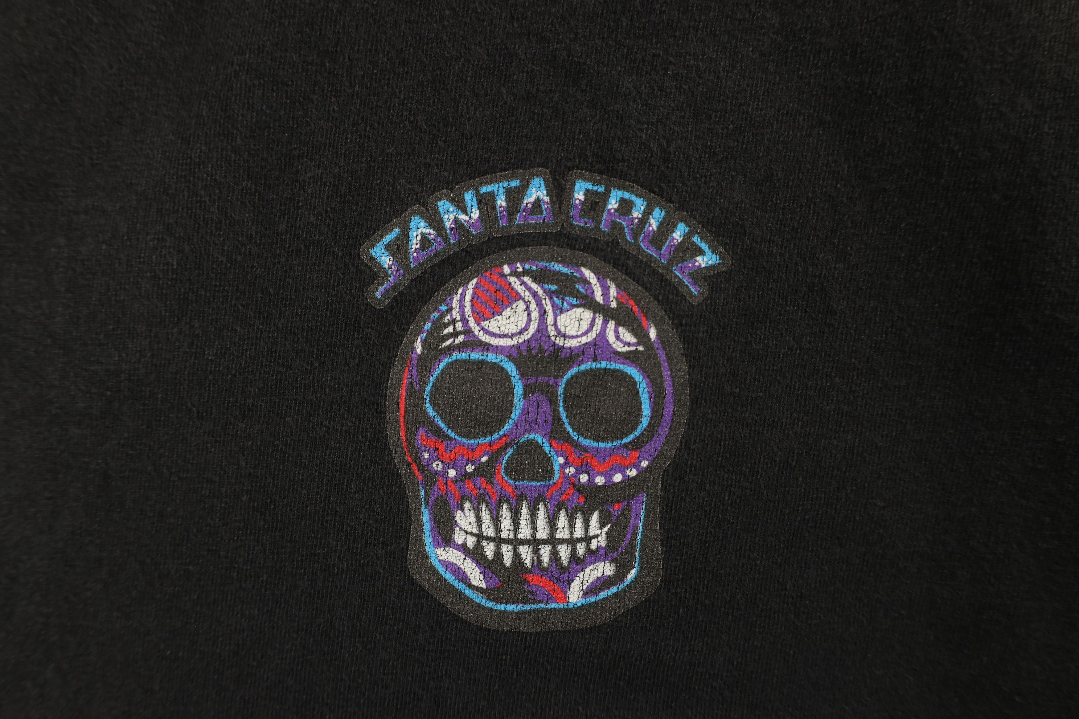 Vintage Vintage Santa Cruz Skateboards Out Sugar Skull T-Shirt Black Size US XL / EU 56 / 4 - 4 Thumbnail