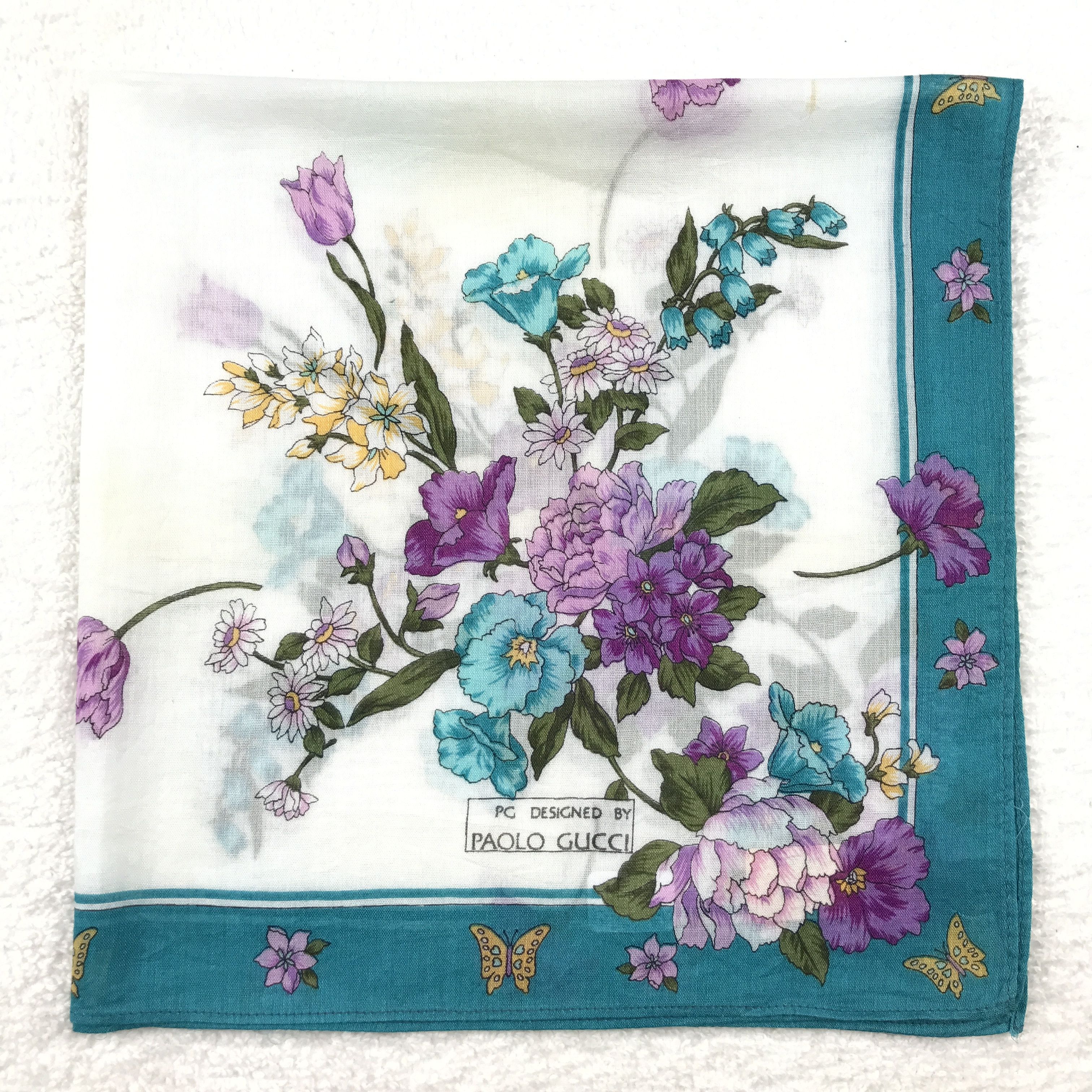Paolo Gucci × Vintage Vintage Paolo Gucci Bandana Neckerchief Handkerchief Size ONE SIZE - 2 Thumbnail