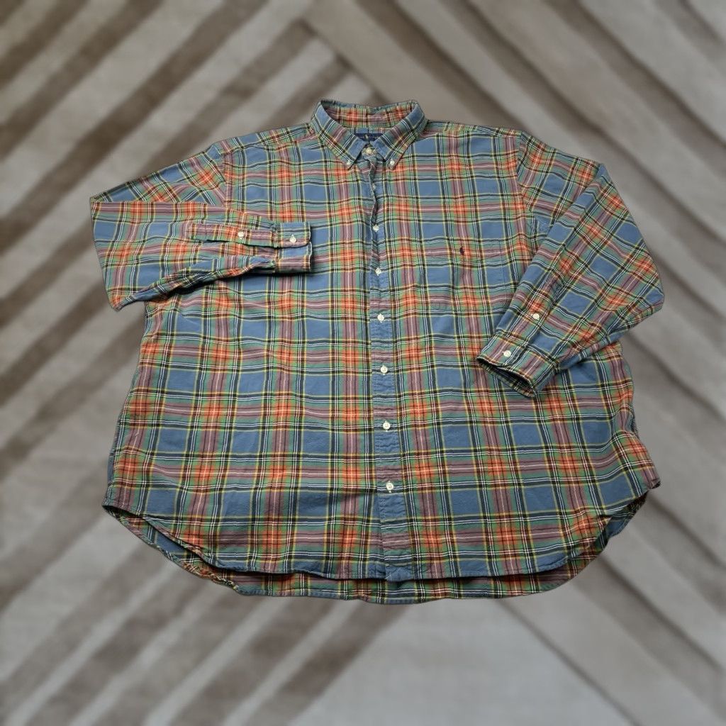 Polo Ralph Lauren Polo Ralph Lauren Button-Up Shirt Plaid Multicolor Cotton Big & Tall 3XB Men’s Long Sleeve Button-Down Casual, Business, Workwear Size US XXL / EU 58 / 5 - 1 Thumbnail