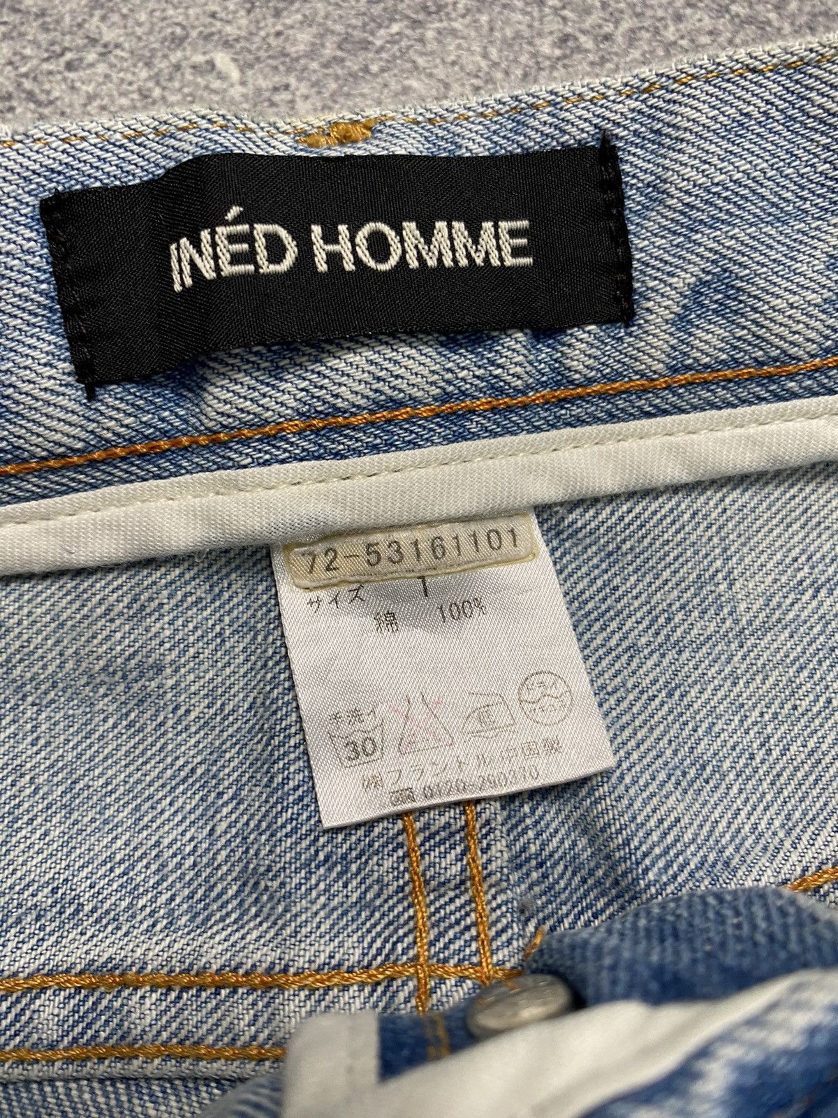 Yohji Yamamoto Vintage Ined Homme by Yohji Yamamoto Denim Flare Pant Size US 30 / EU 46 - 10 Thumbnail