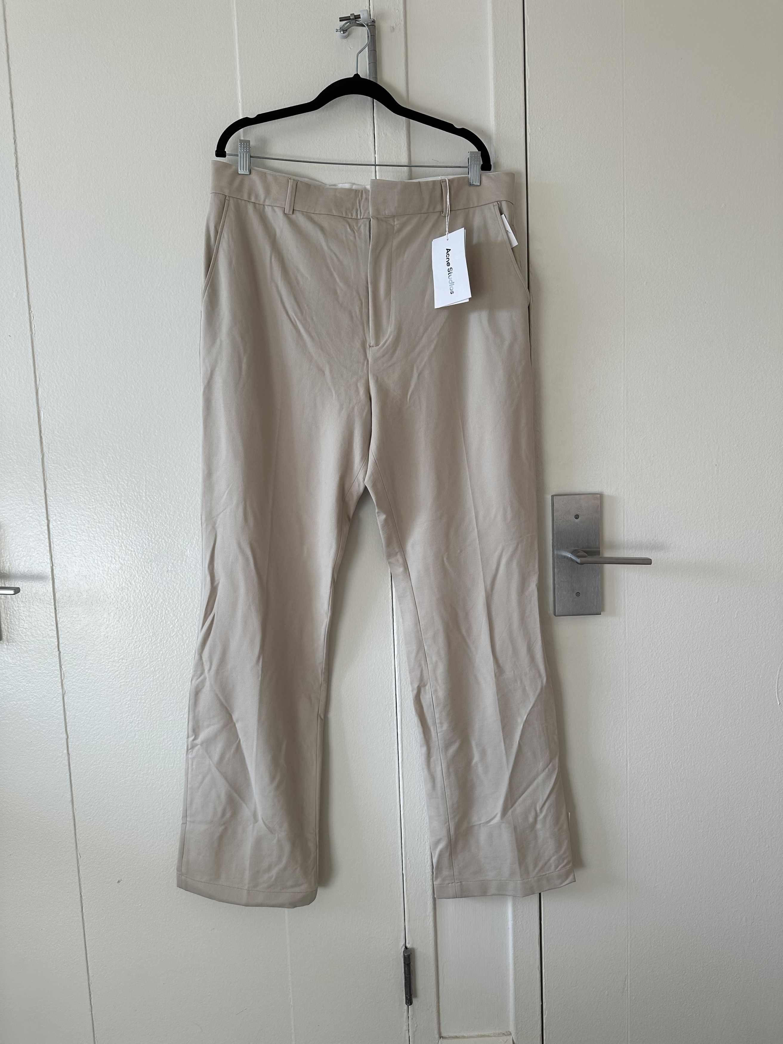 image of Acne Studios Trousers in Off White, Men's (Size 37)