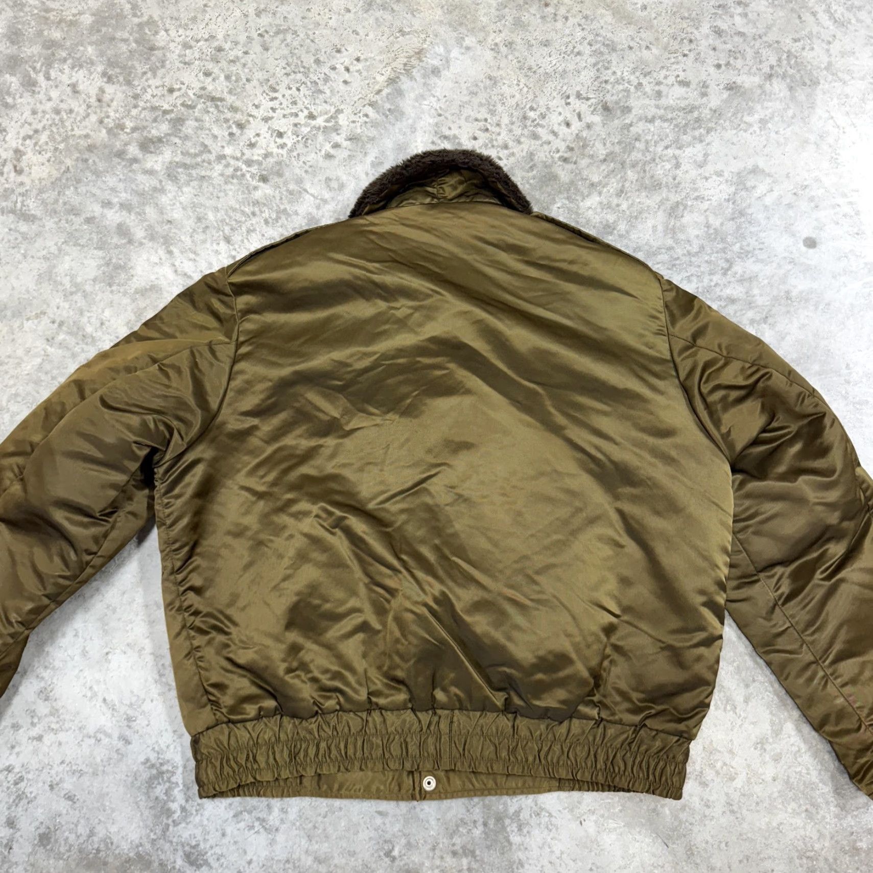 Vintage VINTAGE Fechheimer Bros. Co. Jacket Mens 44 Nylon Bomber Green Fur Collar Insulated Full Zip Size US S / EU 44-46 / 1 - 6 Thumbnail