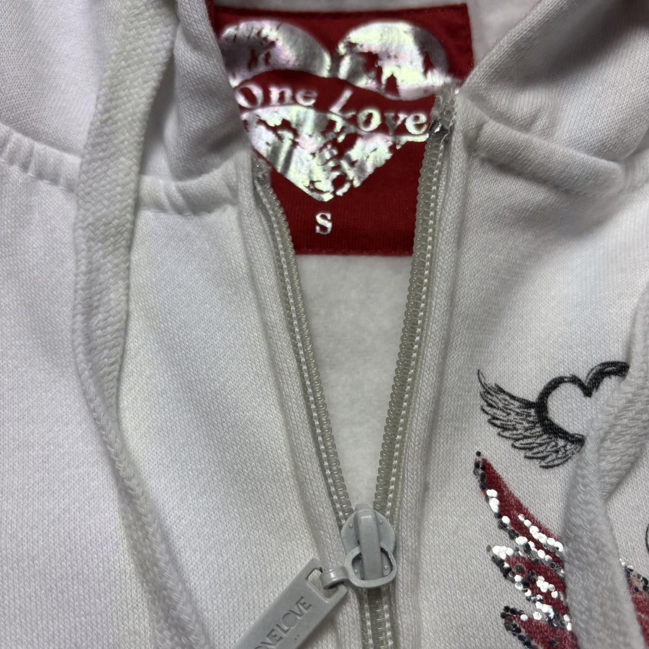 Japanese Brand 00s Heart Graphic Hoodie White S Size S / US 4 / IT 40 - 4 Thumbnail