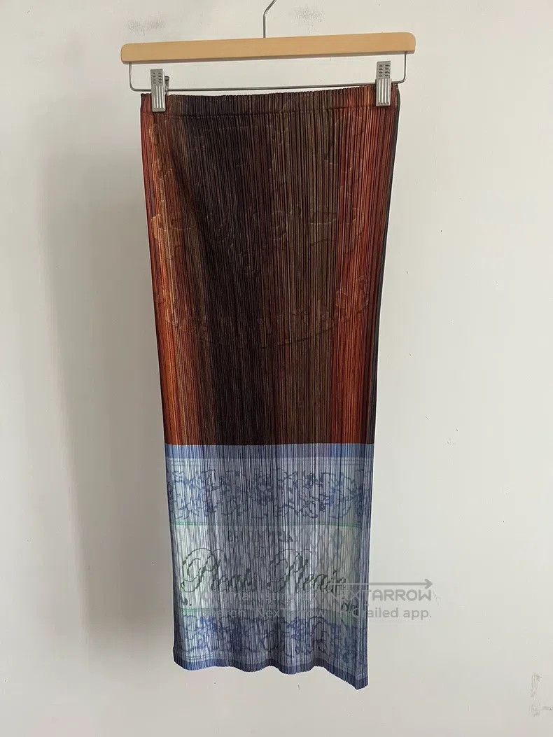 Issey Miyake Issey Miyake size:3 Brown Midi Skirt Size 22" - 1 Thumbnail