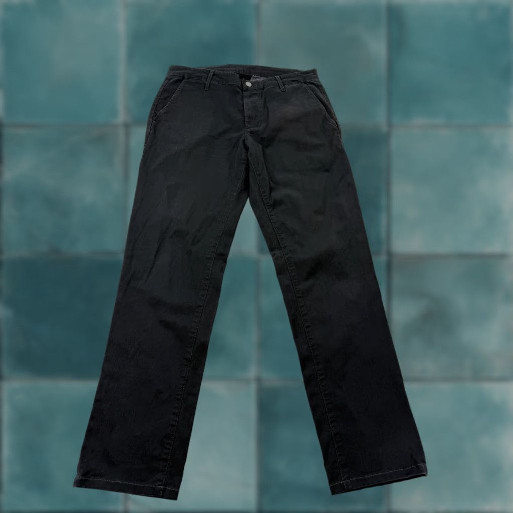 Vintage AG Adriano Goldschmied Pants Mens 33x29 Black Chino Straight Leg Casual Size US 33 - 1 Thumbnail