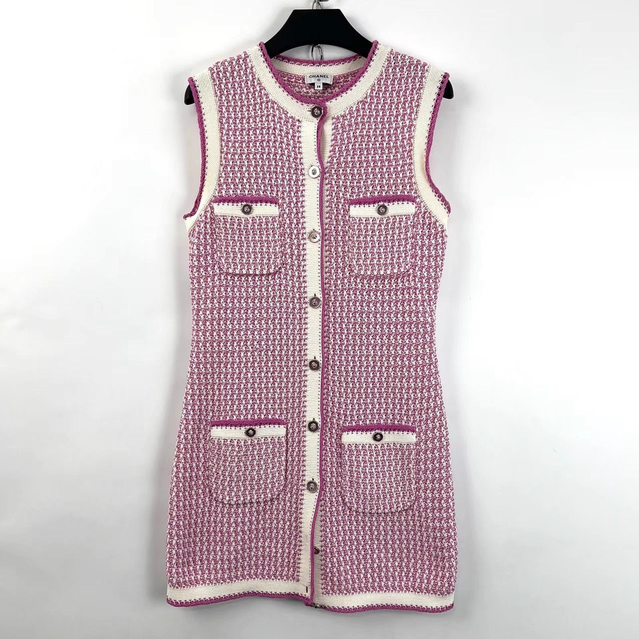 Chanel Chanel Four-Pocket Sleeveless Knit Dress K12 Size XS / US 0-2 / IT 36-38 - 1 Thumbnail