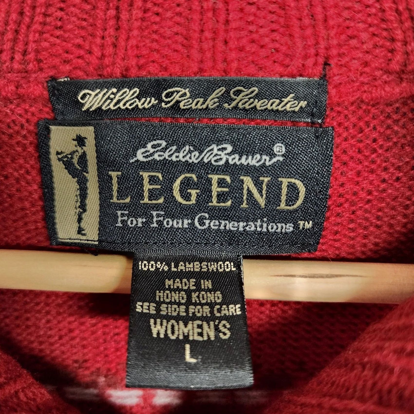 Eddie Bauer VINTAGE Eddie Bauer Sweater Cardigan Womens Large Red Fair Isle Wool Size L / US 10 / IT 46 - 5 Thumbnail