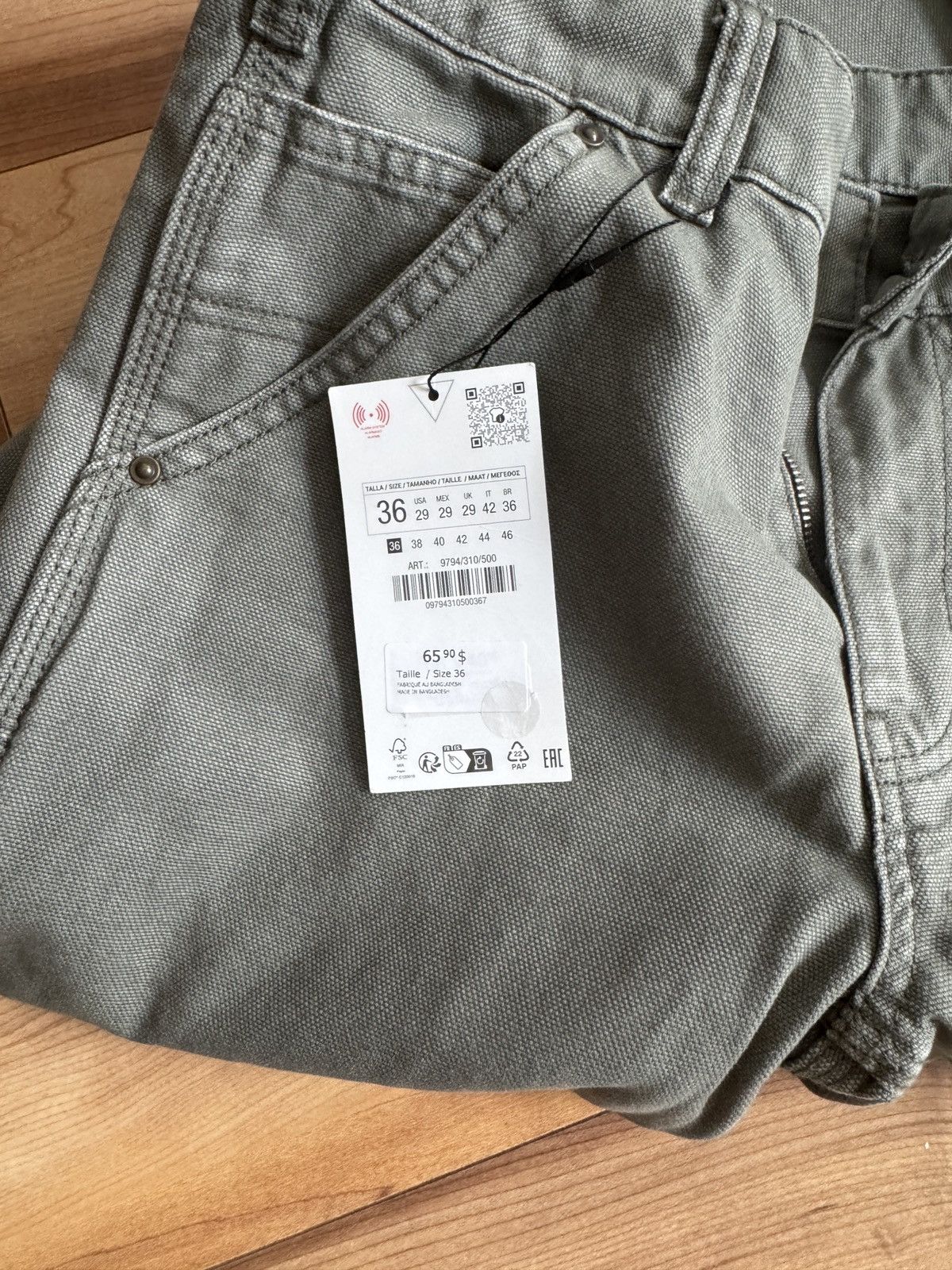 Zara Olive green Zara carpenter pants Size US 29 - 5 Thumbnail