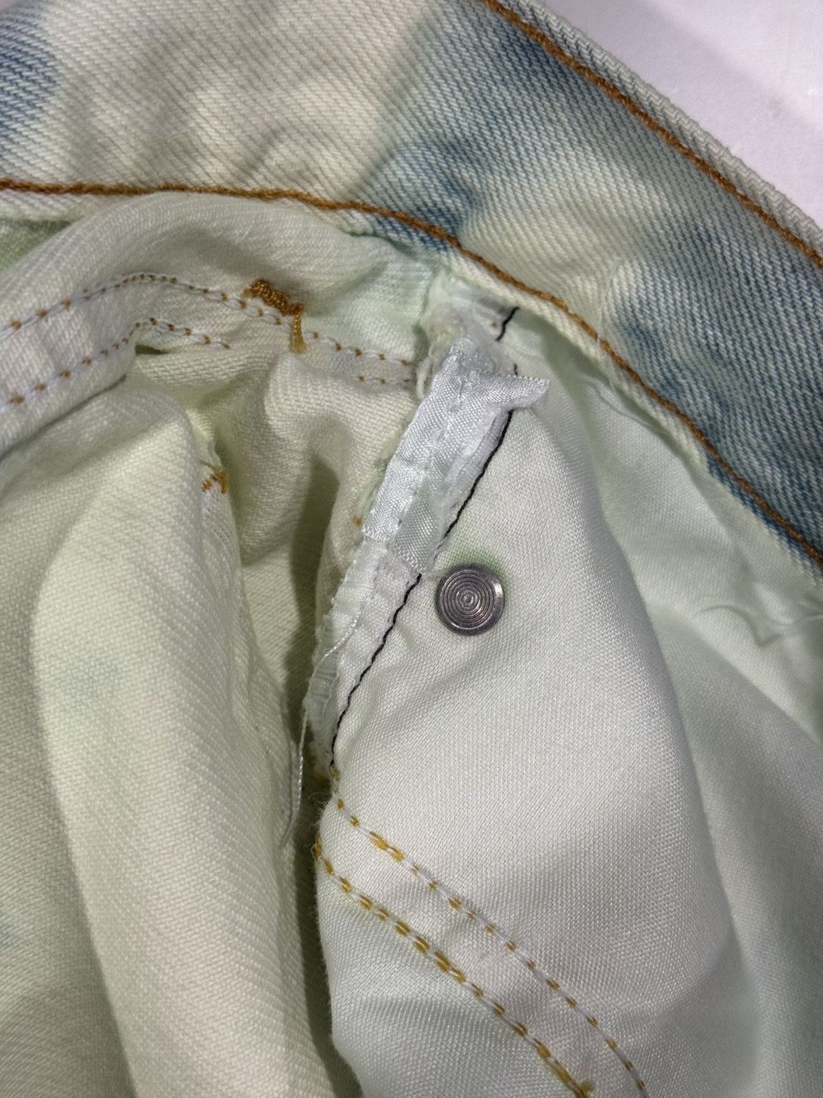 Vale Valelives Slime Green Distressed Extreme Extended Denim Size US 36 / EU 52 - 6 Thumbnail