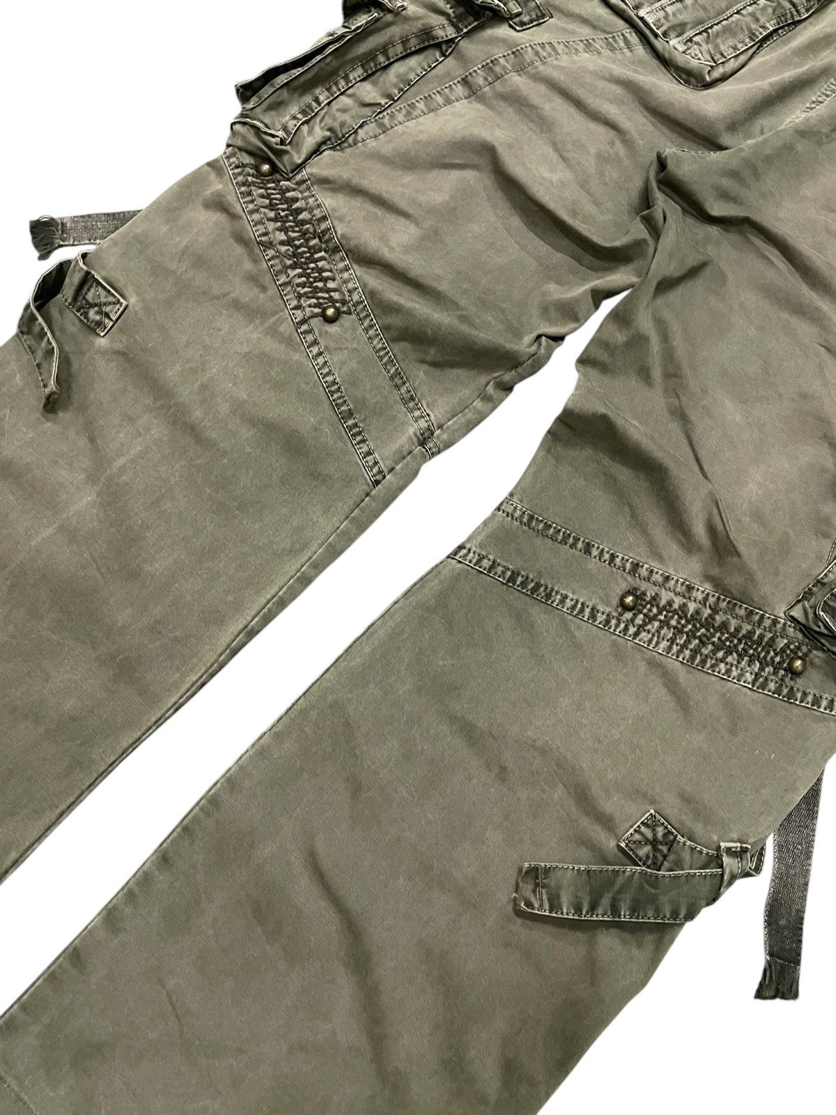 Le Grande Bleu (L.G.B.) × Tete Homme Bapai Japan Multi Pocket Bondage Baggy Cargo Pants Size US 34 / EU 50 - 15 Thumbnail