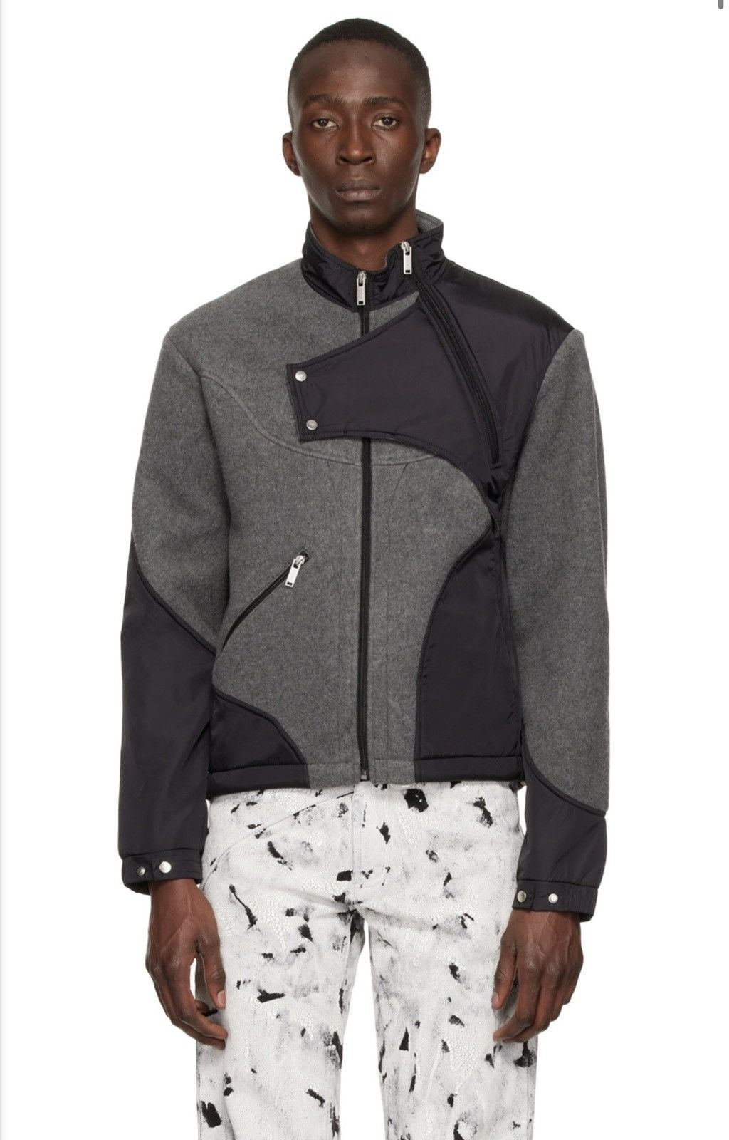 Heliot Emil HELIOT EMIL Grey & Black Paneled Fleece Jacket Size US S / EU 44-46 / 1 - 1 Thumbnail