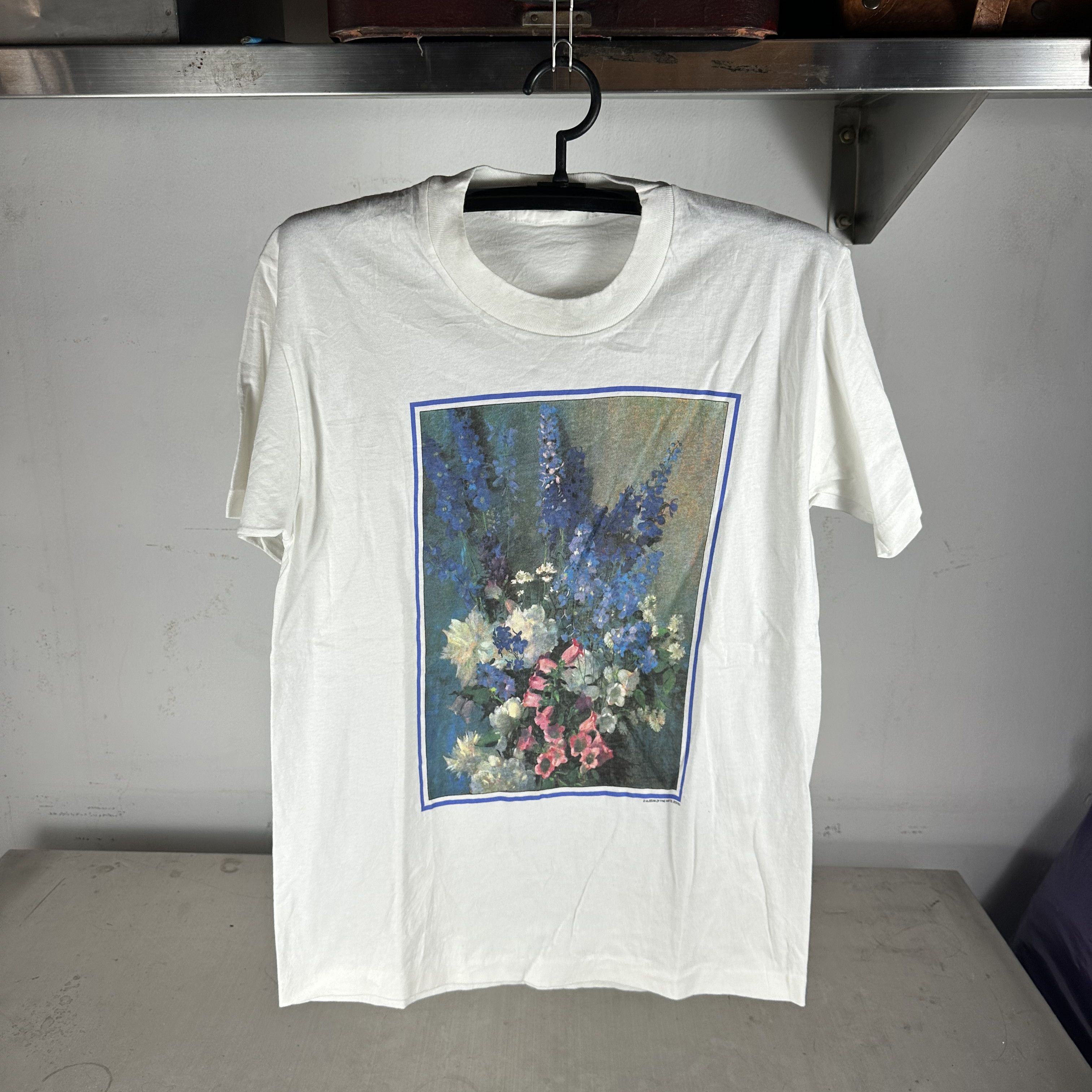 Vintage ​​​90s Floral Artwork Museum of Fine Arts Boston T-shirt Size US M / EU 48-50 / 2 - 1 Thumbnail