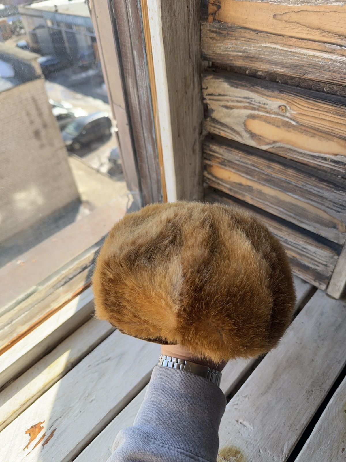 Japanese Brand 90s Vintage Brown Fur Beret Hat Y2K Russian Style Unisex Size ONE SIZE - 9 Thumbnail