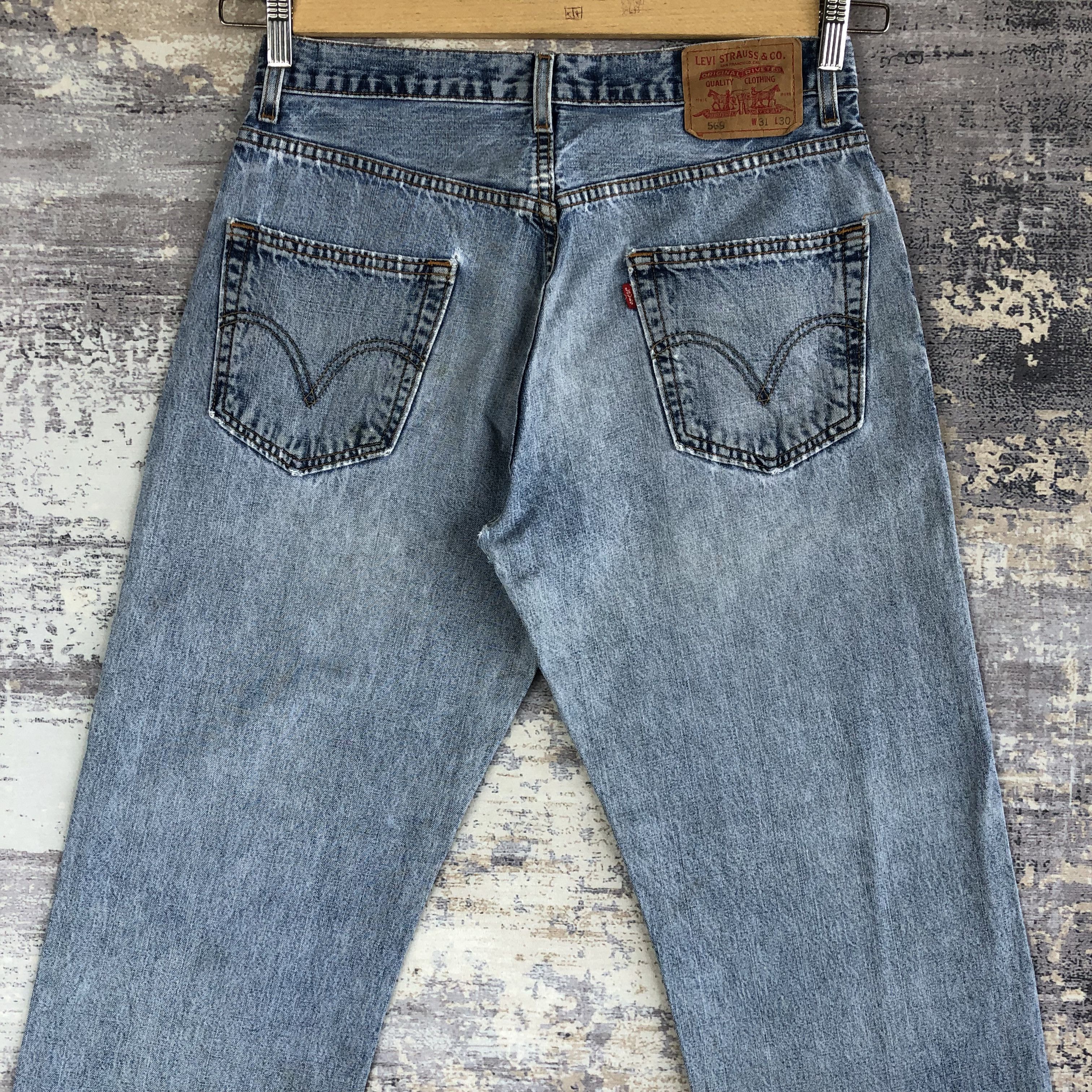 Levi's Vintage Baggy Levis Sun Faded Jeans Levi's Distressed Denim Size US 30 / EU 46 - 4 Thumbnail