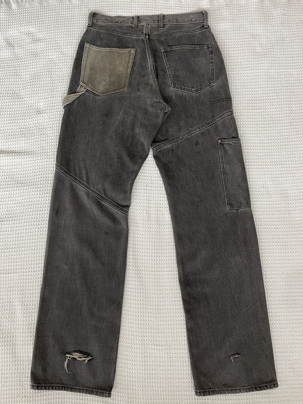 PPFM Vintage’90s🔥PPFM🔥Double Knee Leather Part CowHide Jeans Size US 31 - 4 Thumbnail
