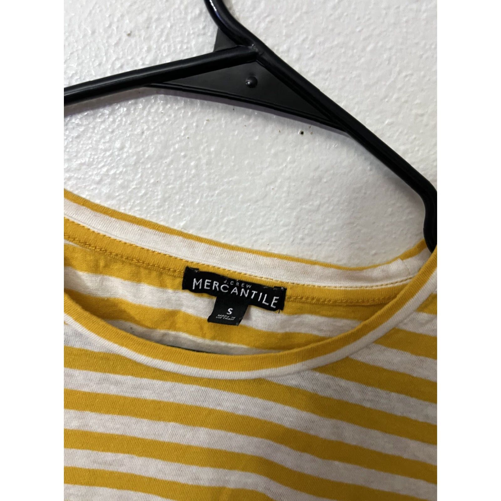 J.Crew VINTAGE J.CREW Cotton Striped Pullover Knit Top Tee Long Sleeve Casual Yellow S Womens Size S / US 4 / IT 40 - 3 Thumbnail