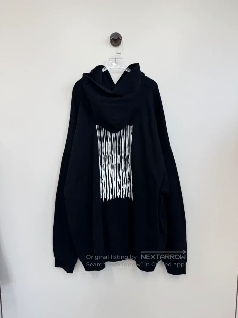 Balenciaga Balenciaga Black fringe waterfall print hooded sweatshirt, Size US M / EU 48-50 / 2 - 2 Thumbnail