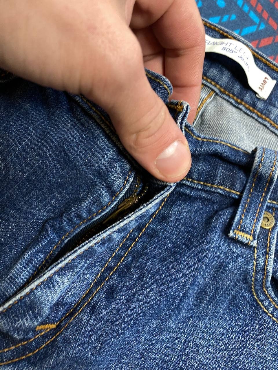 Levi's × Vintage Vintage Levis 505 Flare Dark Wash Denim Jeans Size 28" / US 6 / IT 42 - 8 Thumbnail