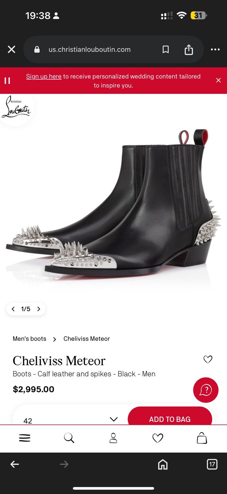 Christian Louboutin Cheliviss meteor Boots Size US 9 / EU 42 - 22 Thumbnail