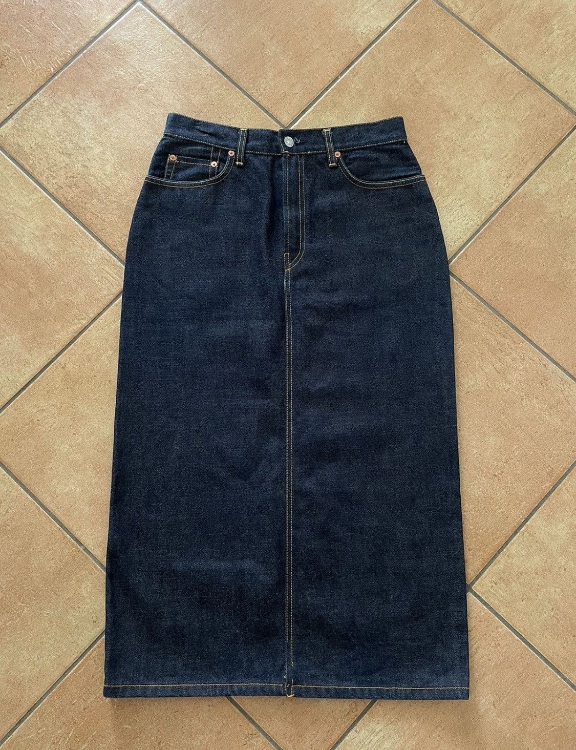 Evisu × Japanese Brand × Vintage Evisu Vintage Maxi Skirt Size 28" / US 6 / IT 42 - 3 Thumbnail
