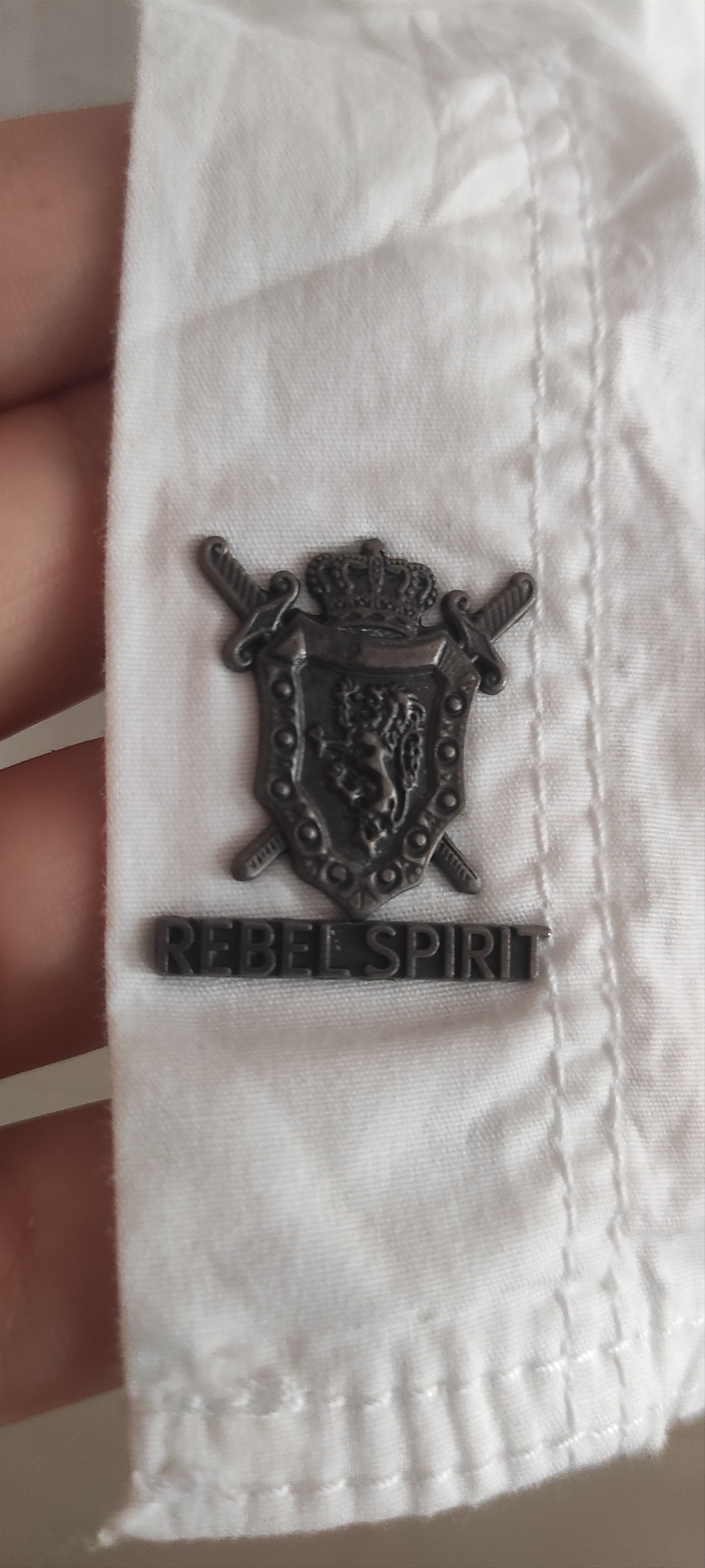 Other Rebel Spirit Embroidered Patched Skull Men's Shirt Size L Size US L / EU 52-54 / 3 - 5 Thumbnail