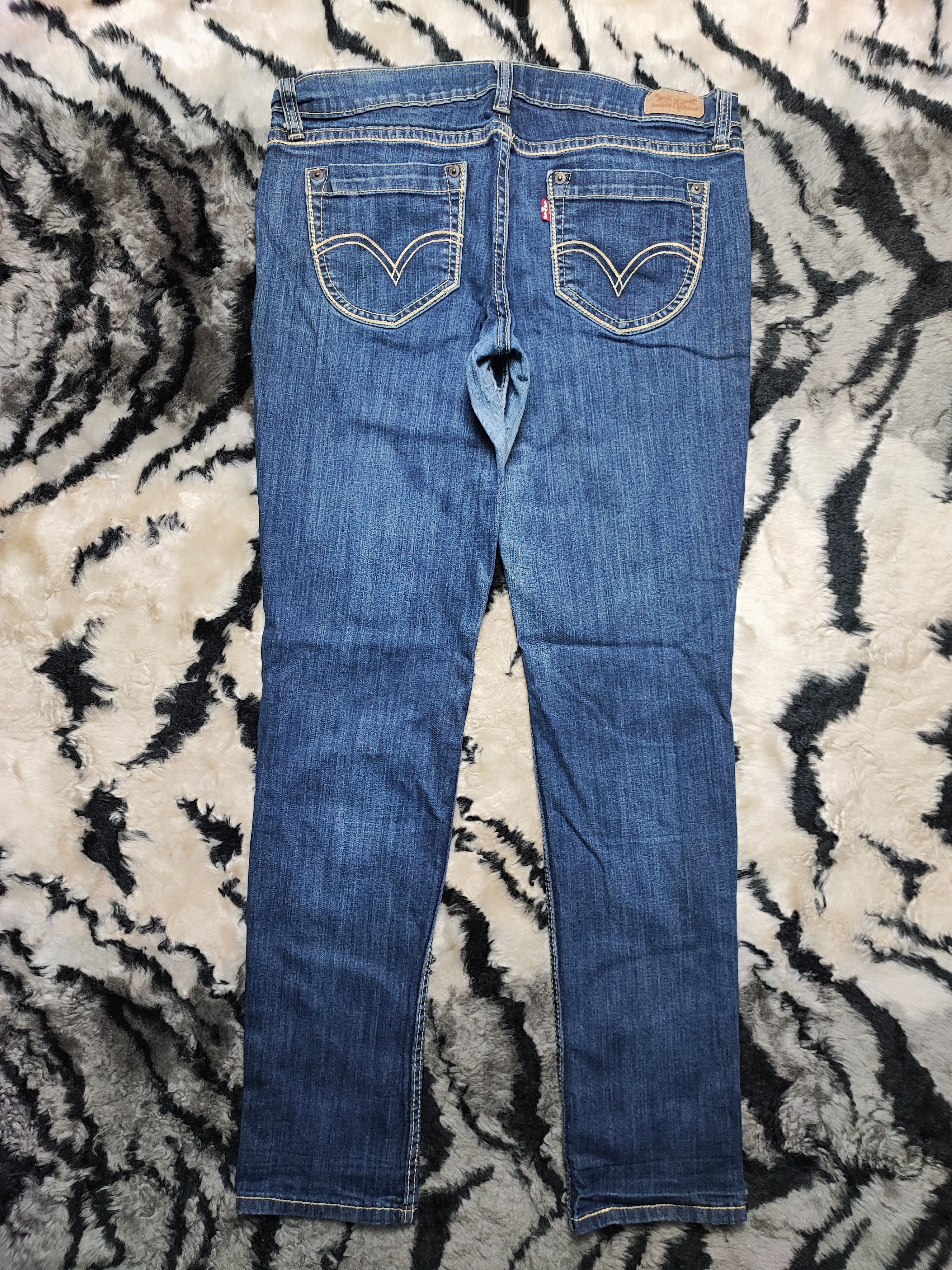 Levi's Vintage Y2K Levis 524 Too Superlow Rise Flared Denim Jeans Size 33" - 6 Thumbnail